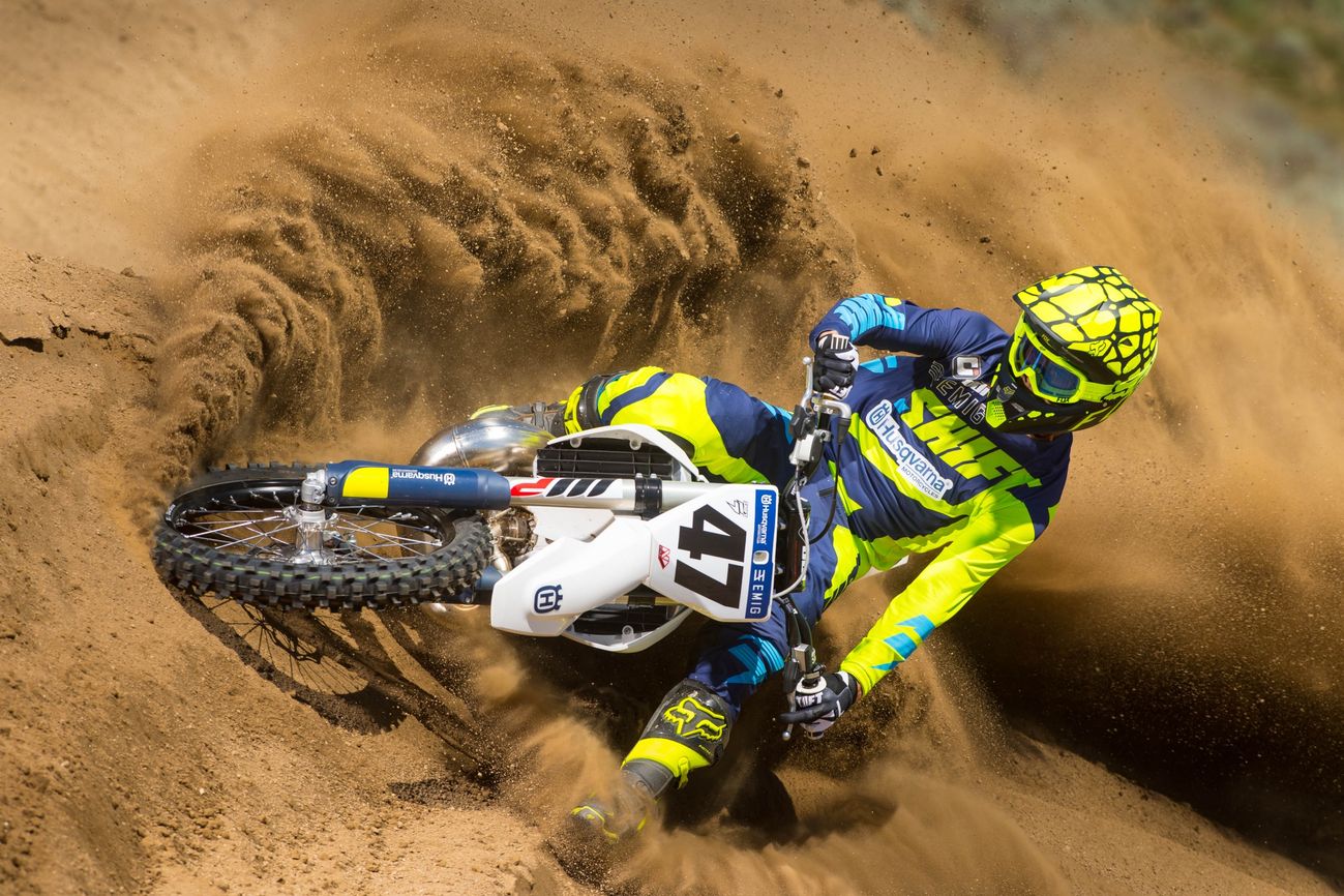 Unfortunately, the Washougal mud prevented Emig from blowing up any berms at the 125 Dream Race.