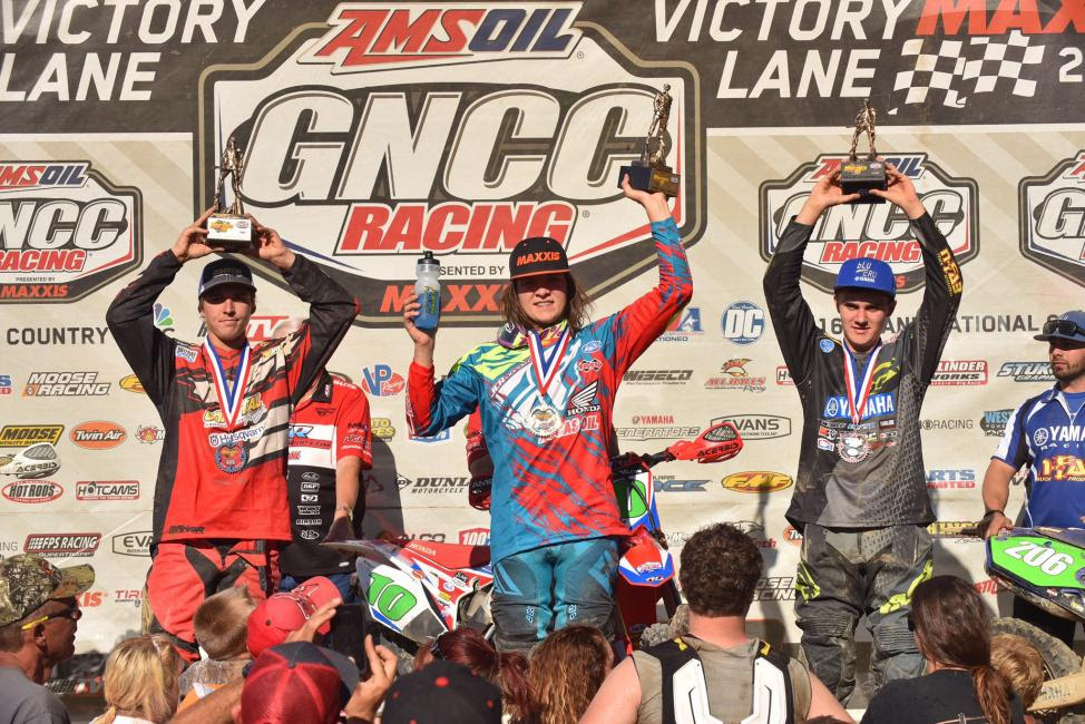 XC2 Pro Lites Podium: (2) Layne Michael, (1) Trevor Bollinger, (3) Josh Toth.