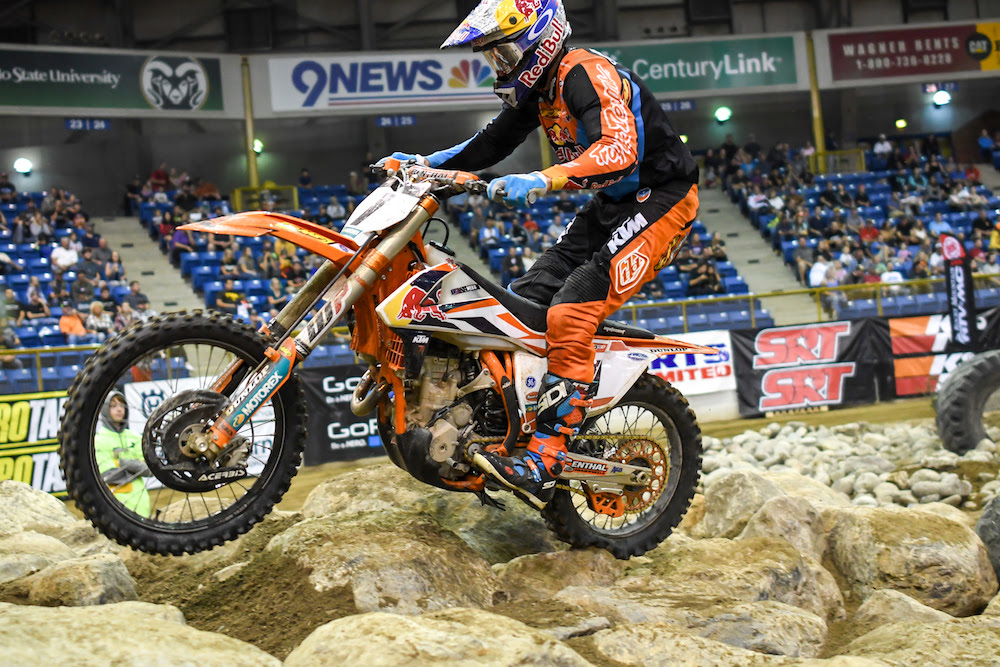 KTM's Cody Webb rode a smart, fast and consistent race. He led nearly every lap but a small mistake and an open door let Colton Haaker in for the win at the end.