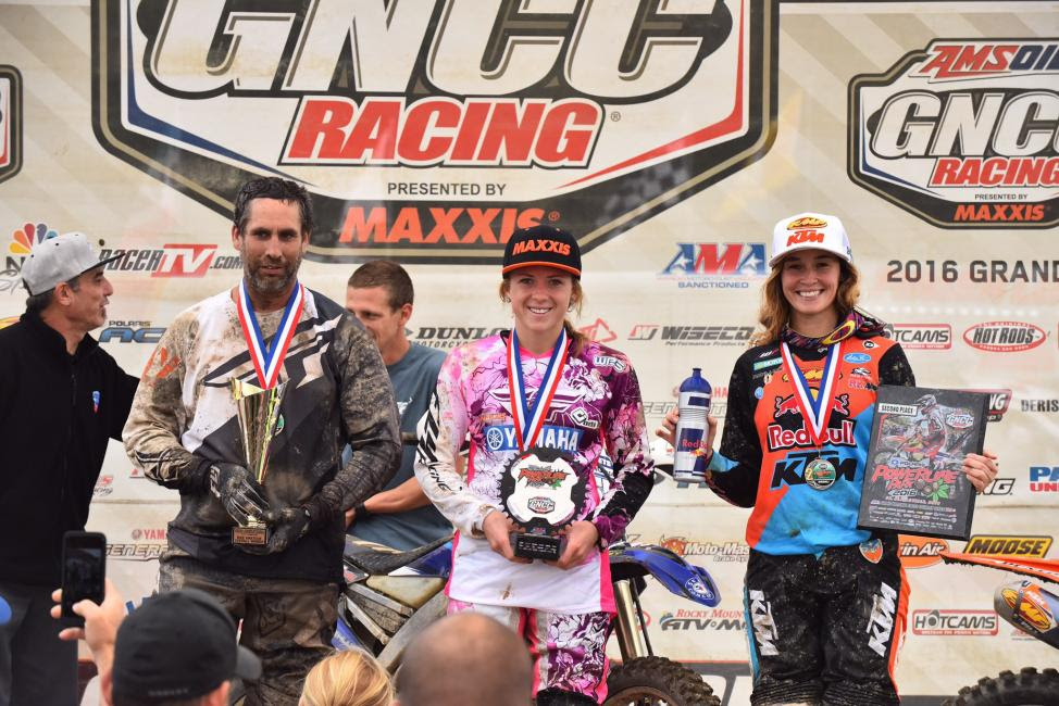 10 a.m. Overall Podium: (3) Phil Smith, (1) Becca Sheets, (2) Kacy Martinez.