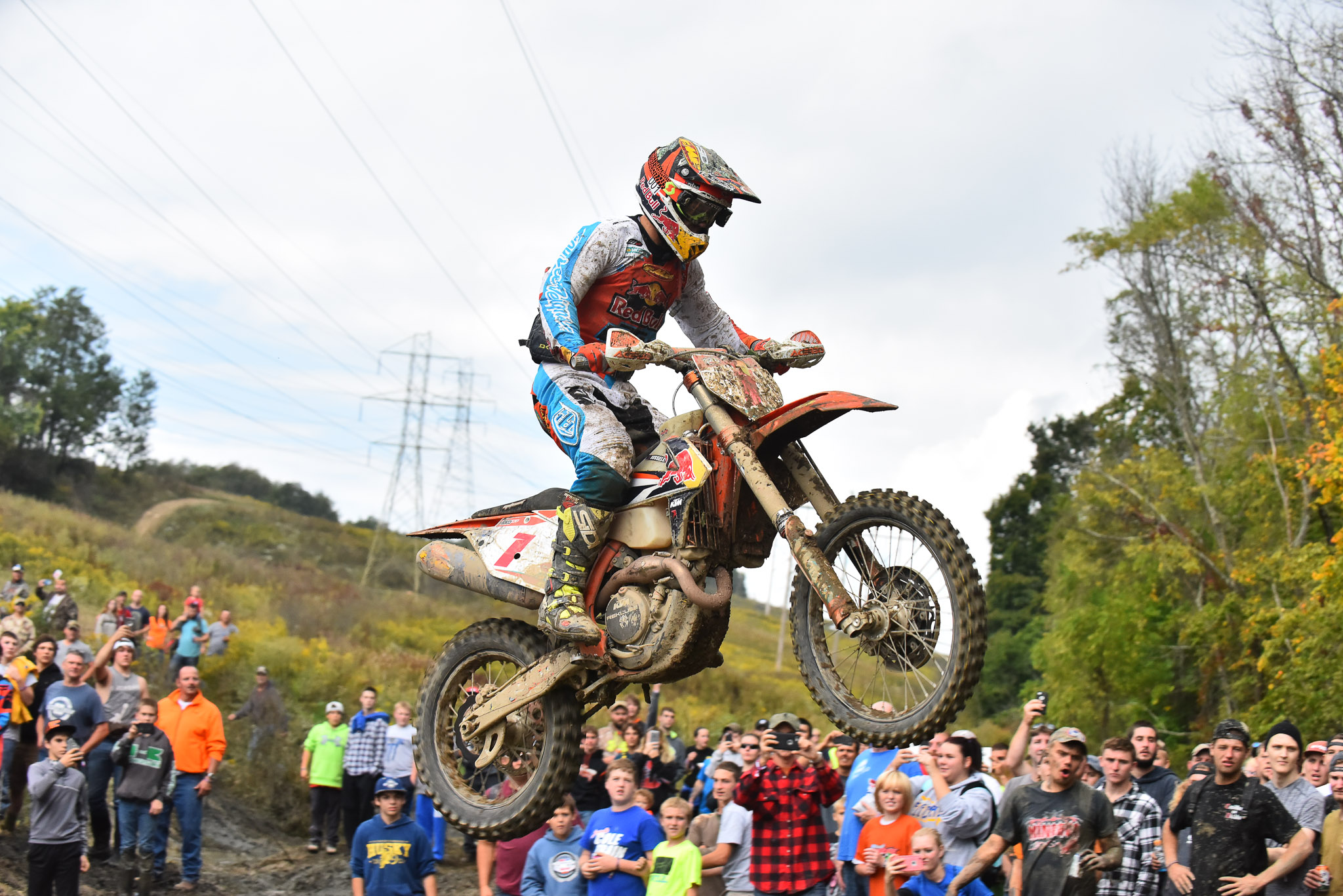 Russell races a KTM 350 XC-F in GNCC, but will switch down to a 250XC-F to make room for his teammates in other classes at the ISDE.
