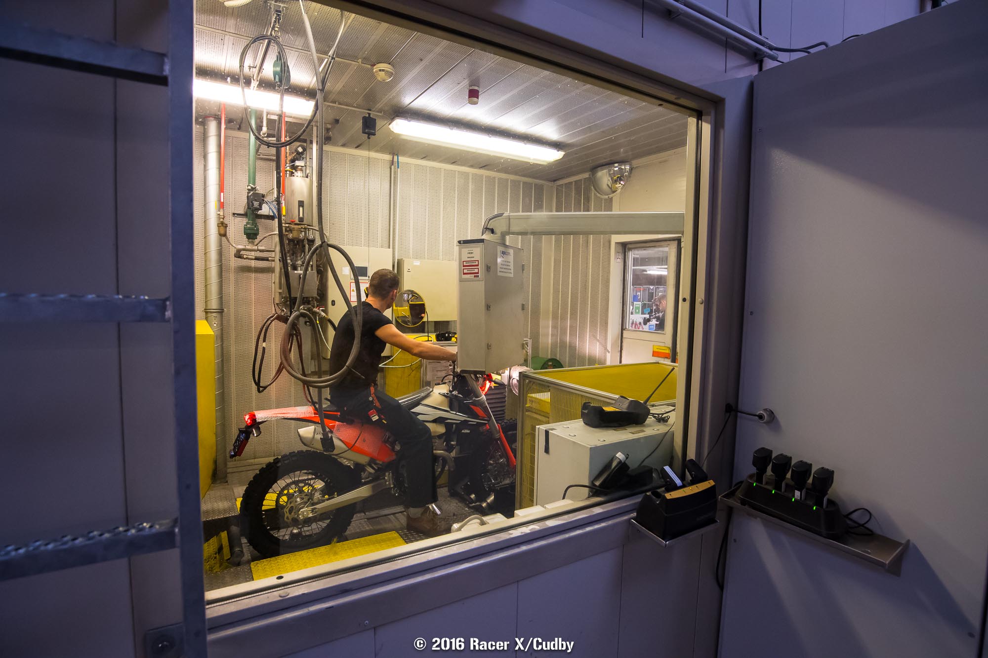 Each bike is tested at the end of the line to check for correct component installation.