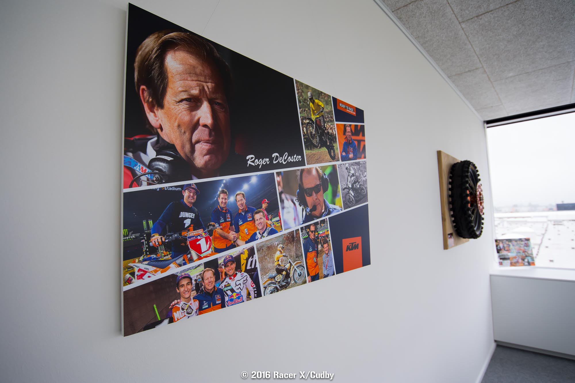 This room has several big photo posters showing The Man himself.