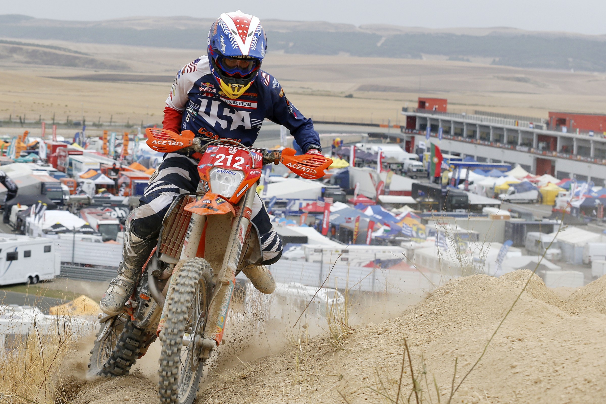 Taylor Robert is in the lead for individuals after Day 2 of the ISDE.