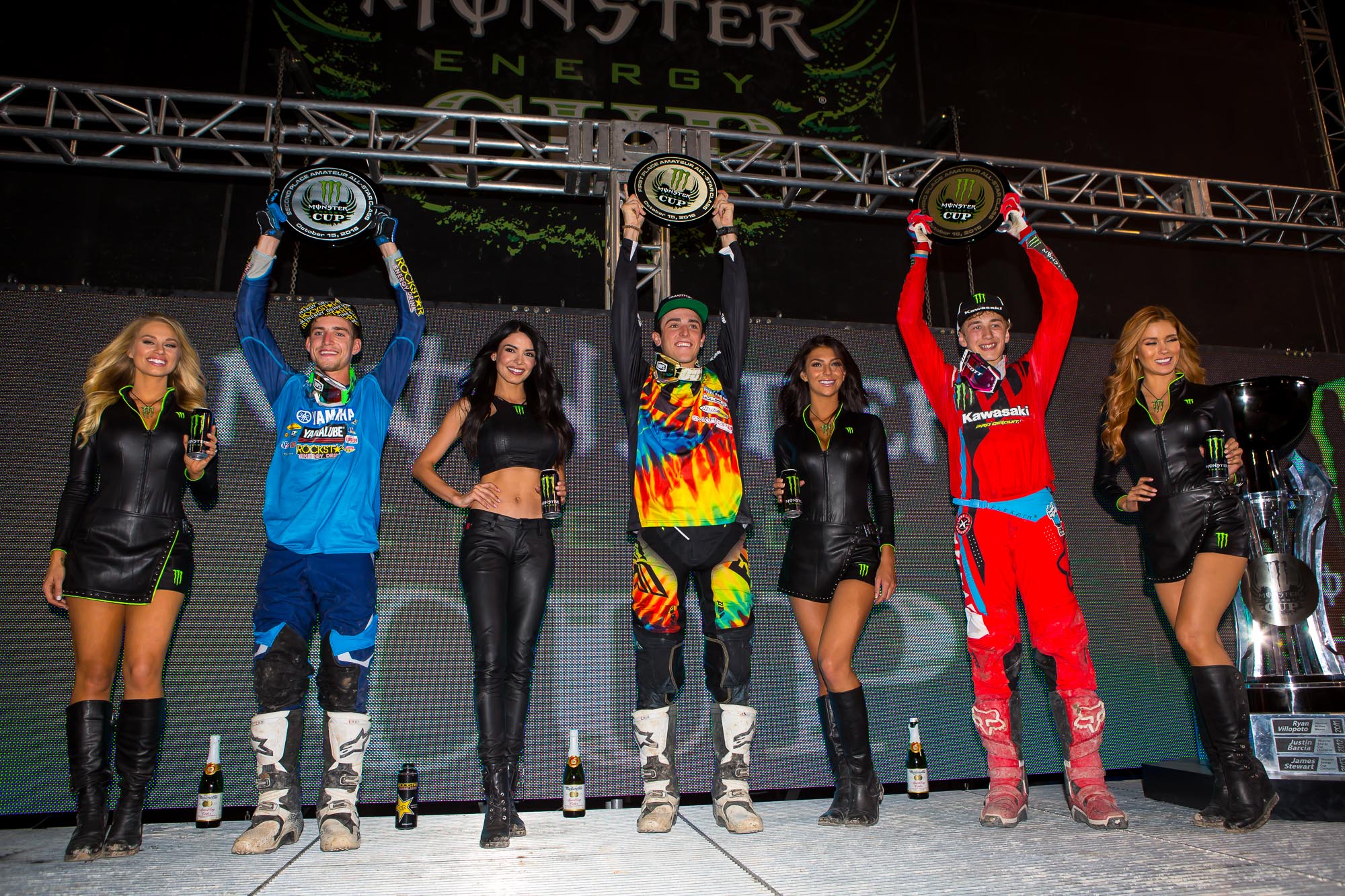 Challen Tennant, left, was second, Cameron Mcadoo, middle, won, and Garrett Marchbanks, right, took third.