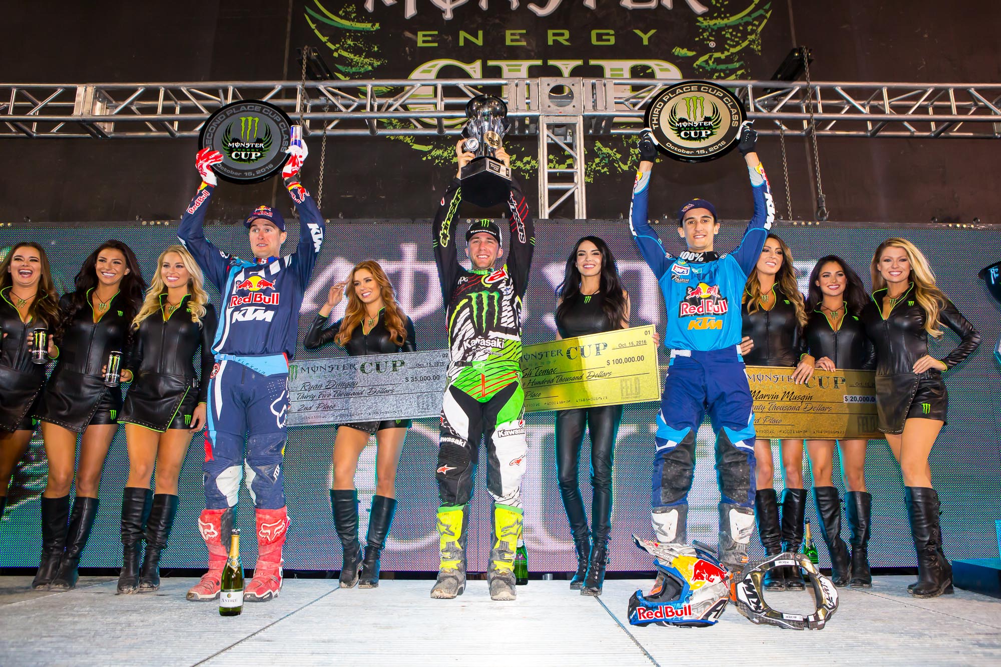 Tomac, Dungey, and Musquin were all in contention for the win going into the final laps of the final moto.