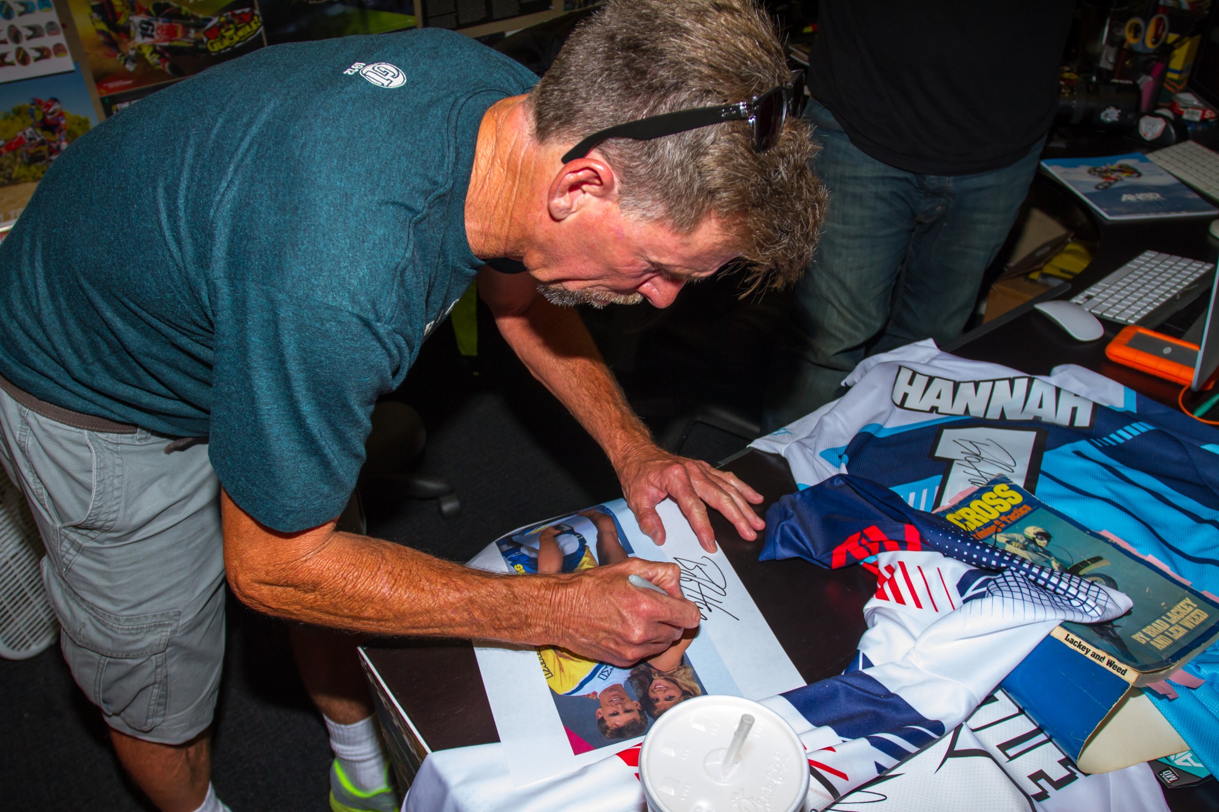 Hannah took the time to sign some memorabilia.