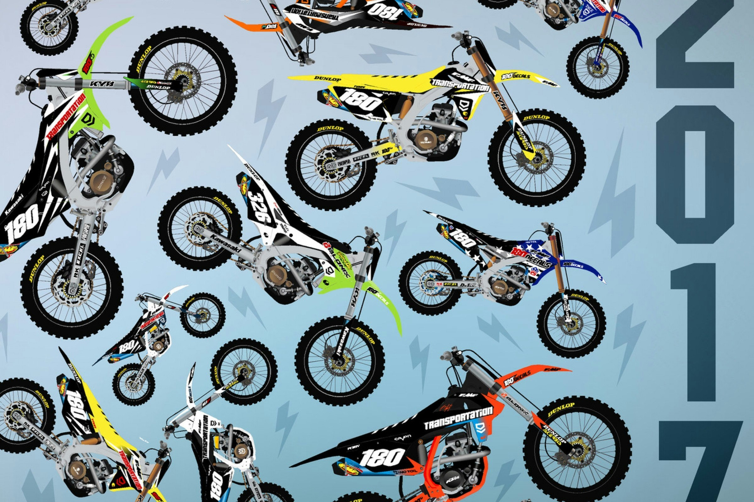 180Decals Releases 2017 Bike Kits