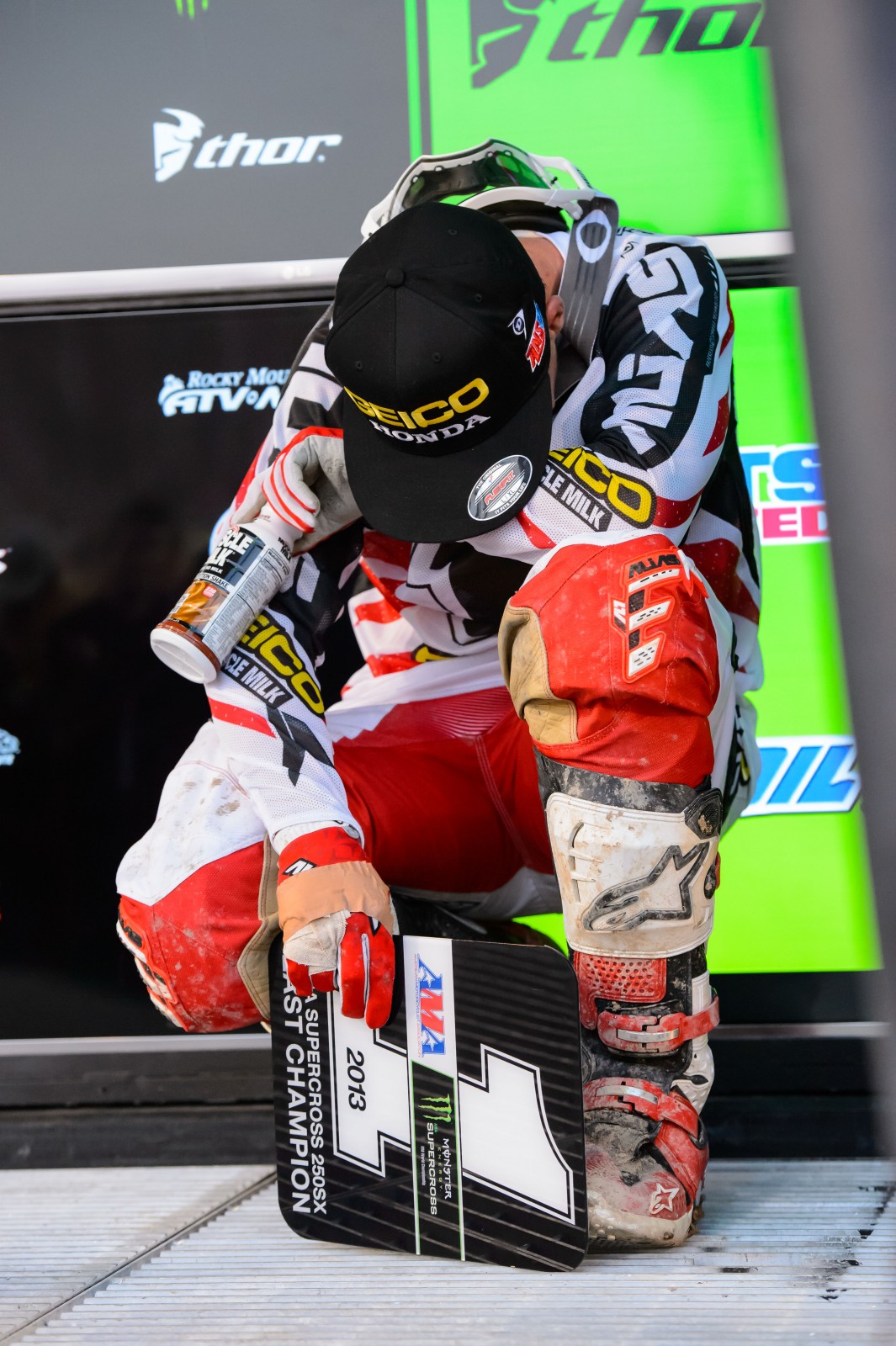 Hahn after claiming the 250SX East Region title in Las Vegas.