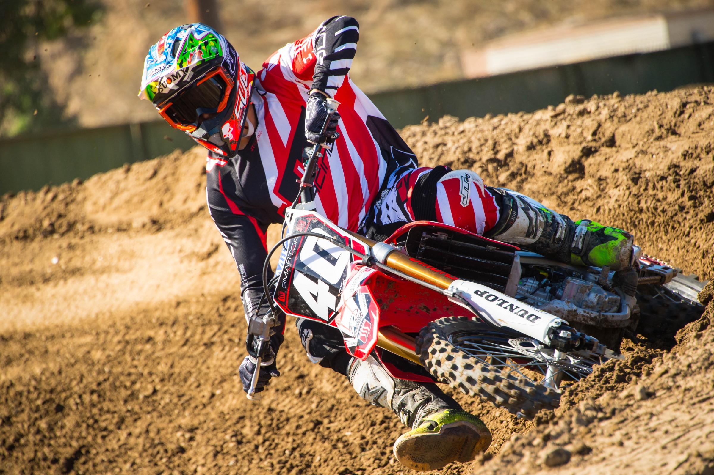 Cudby snapped this photo of Noren riding a MotoConcepts bike at Milestone this week.