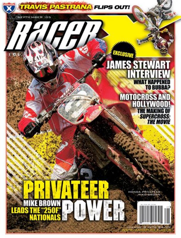 Mike Brown the 2005 Budds Creek 125 National a privateer CRF250 Honda on Father's Day, then landed on the Racer X Illustrated cover.
