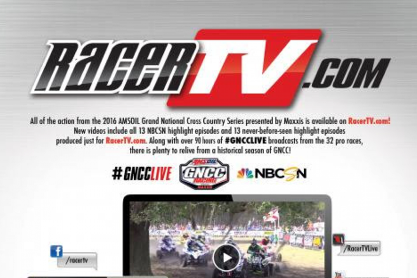 RacerTV Releases Highlight Shows From the 2016 GNCC Season - Racer X