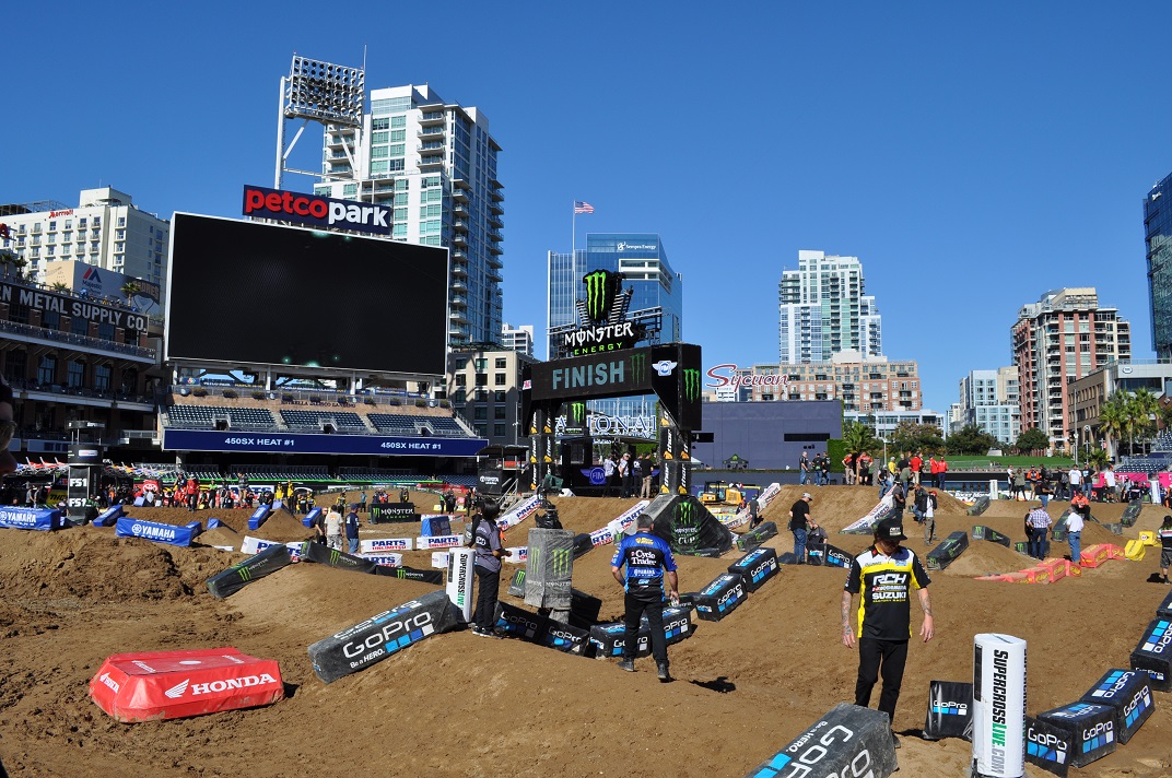 You can see San Diego's beautiful skyline from inside Petco Park.