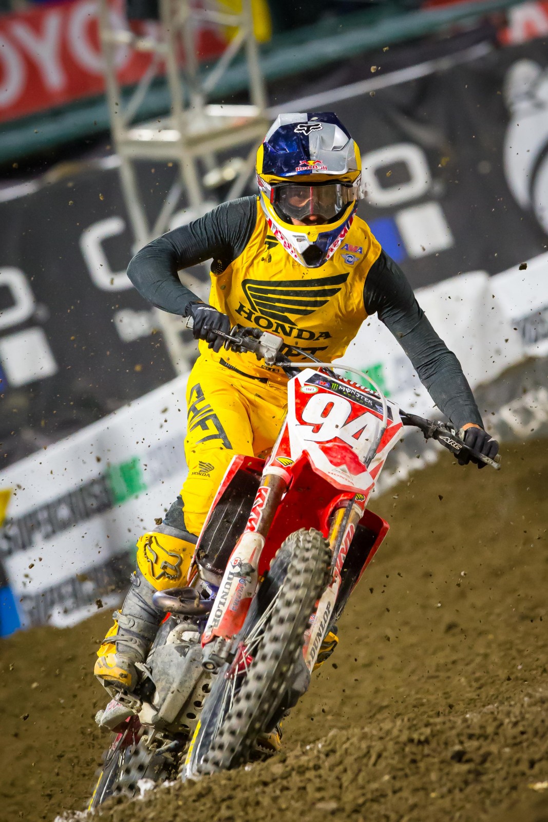 Roczen sustained a compound fracture to his left arm in the main