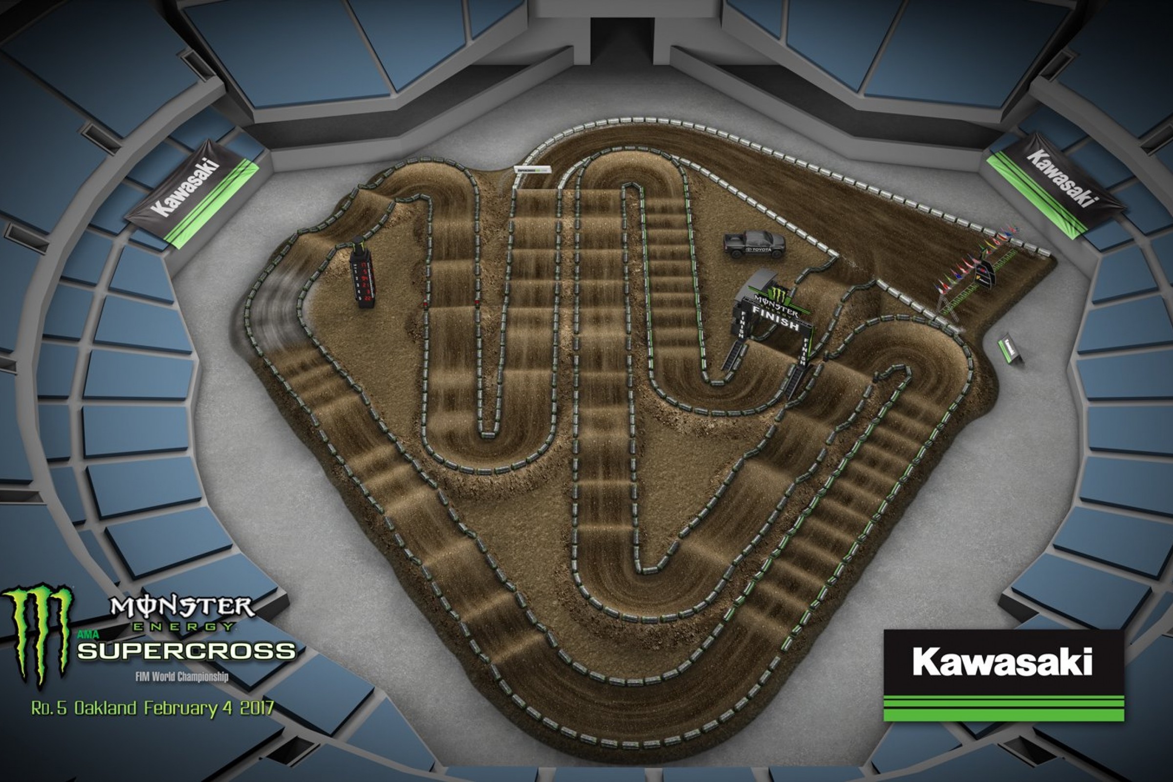 Oakland Supercross: Animated Track Map