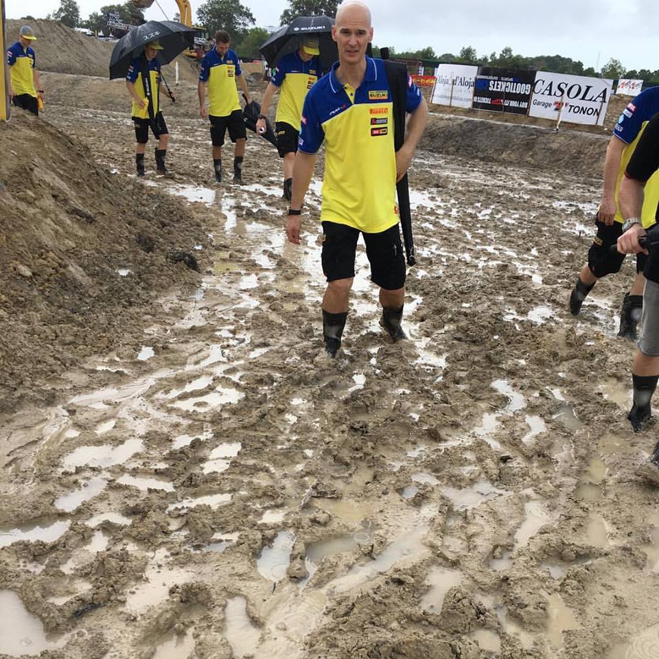 Stefan Everts shows you just how muddy it can get after a big rain in Indonesia!