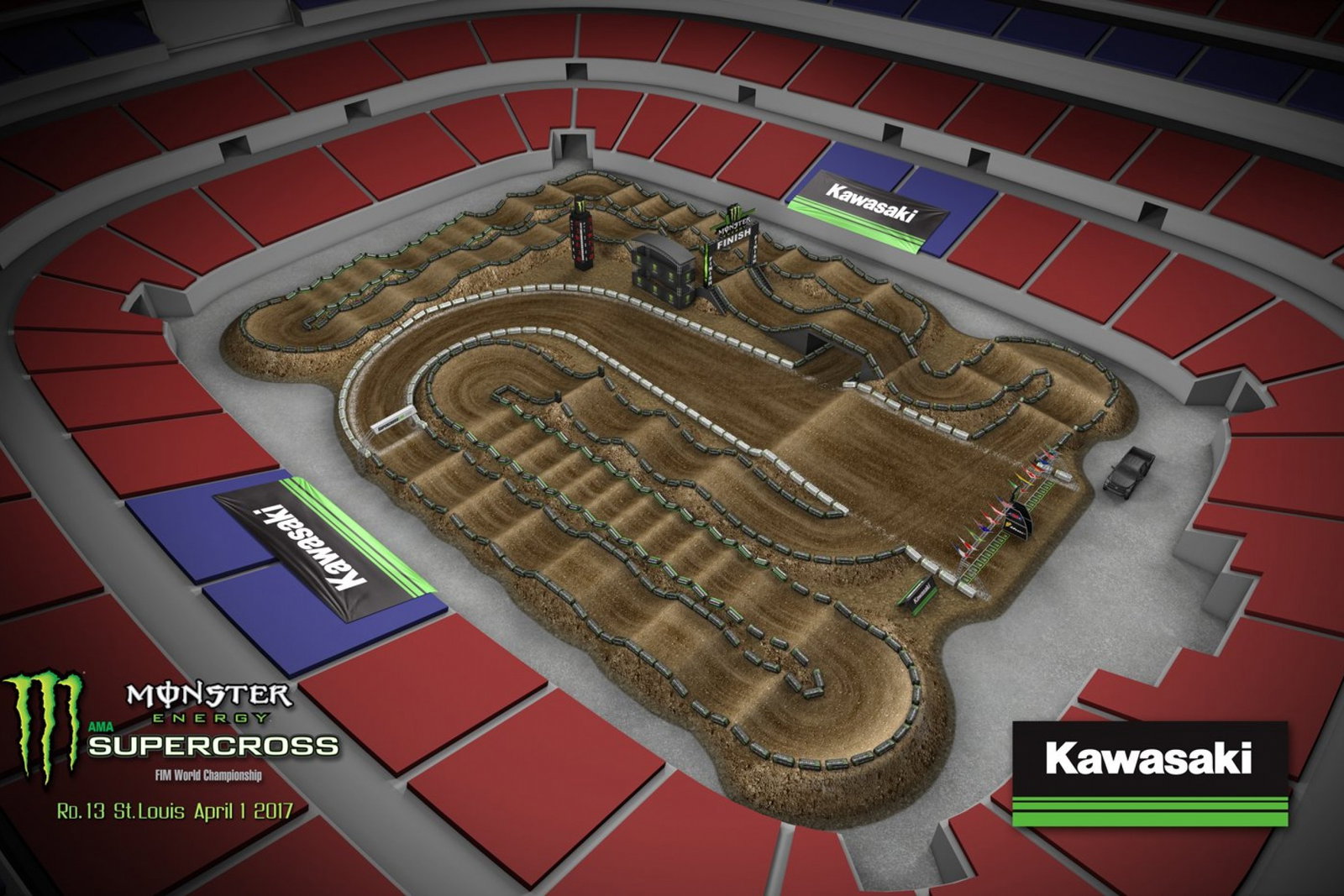 St Racing Machine Maps St. Louis Animated Track Map - Supercross - Racer X