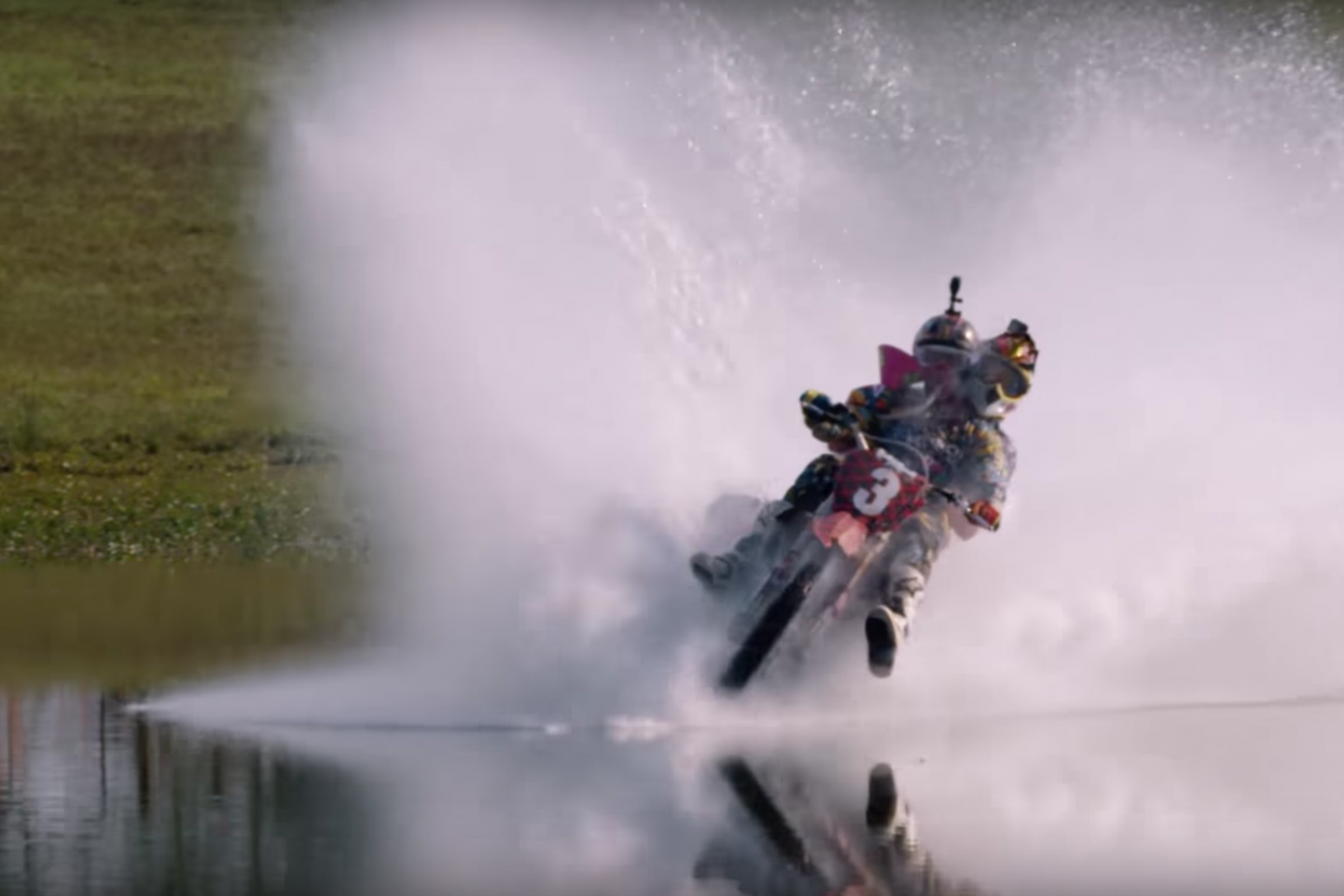 Watch: Travis Pastrana Goes Pond Skimming