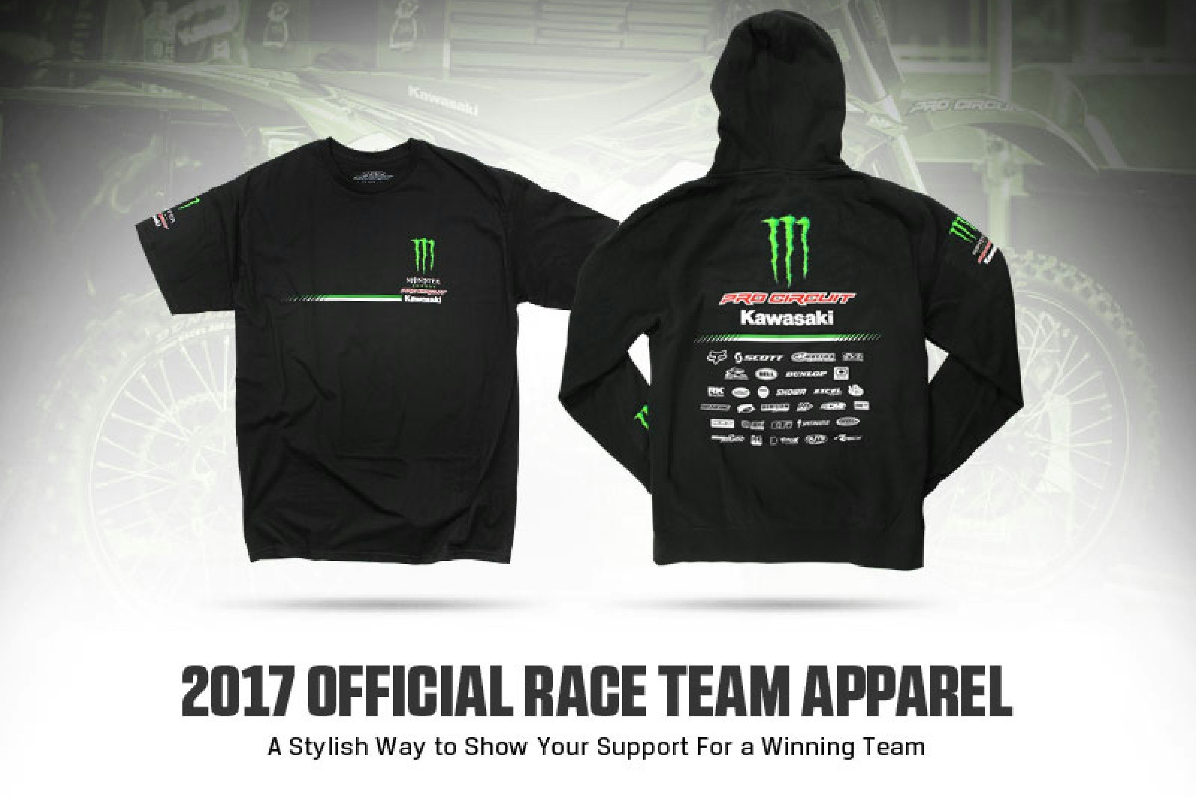 Monster Energy/Pro Circuit Kawasaki Official Team Apparel Now Available