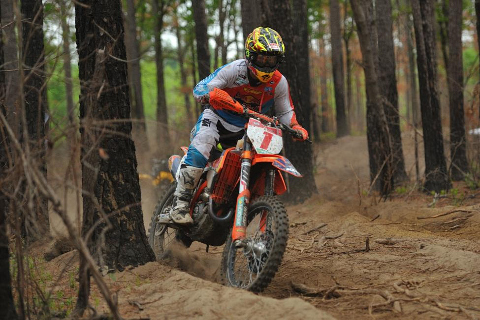 Kailub Russell rode majority of the race in the runner-up position until the white flag lap.