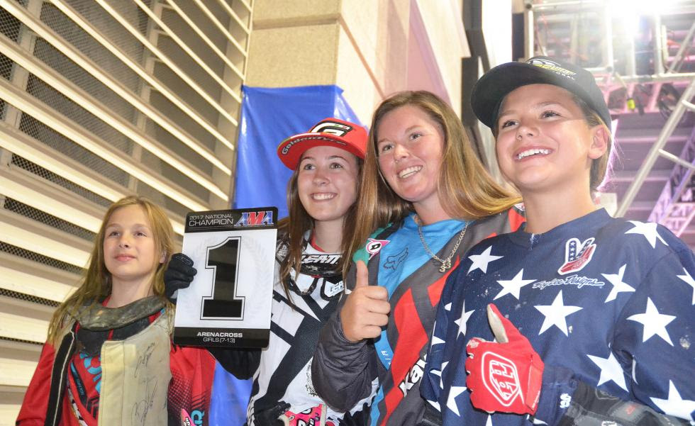 It was an exciting moment for Katie Benson when WMX Champion Kylie Fasnacht presented her with the #1.