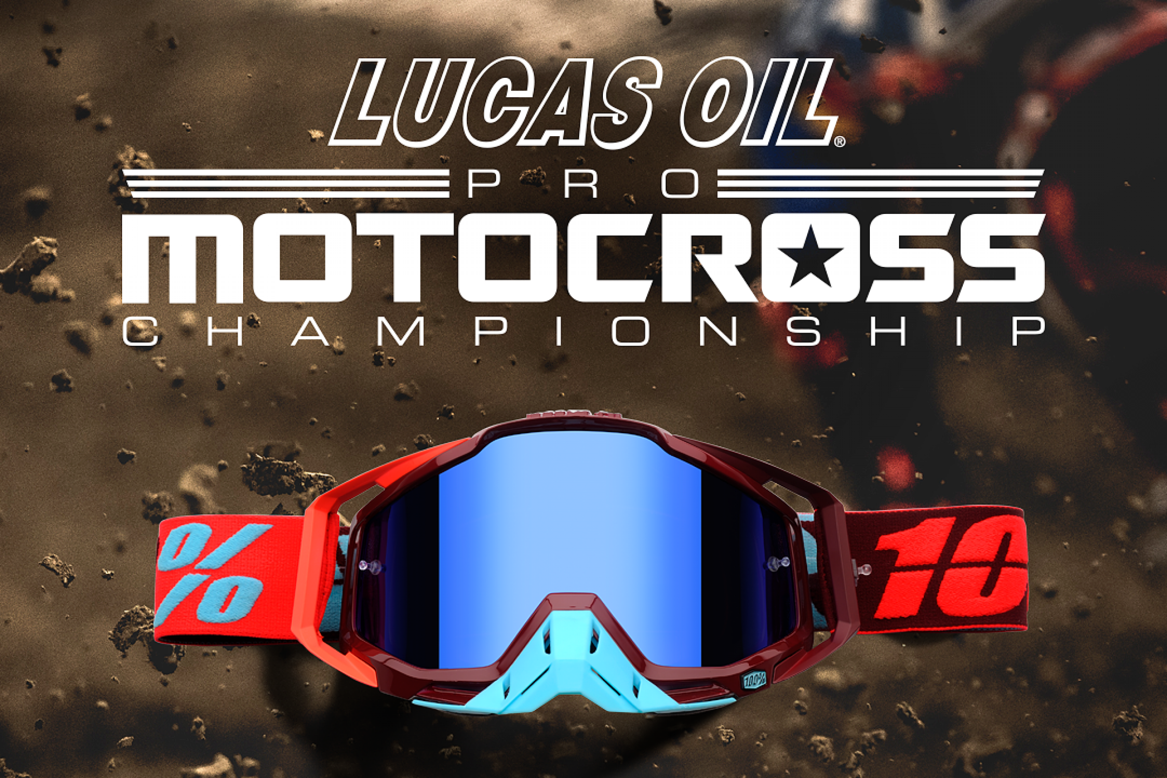 100% Now the Official Eyewear Of Lucas Oil Pro Motocross