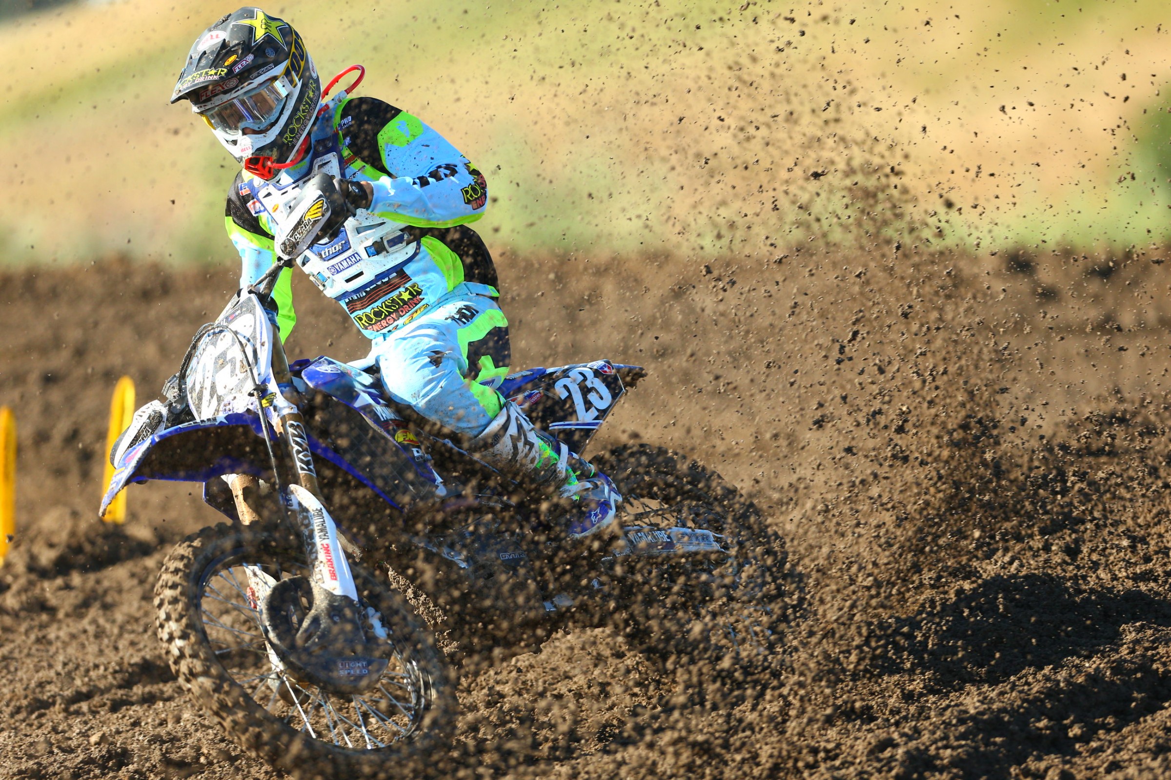 Aaron Plessinger wore a hydration system during practice.