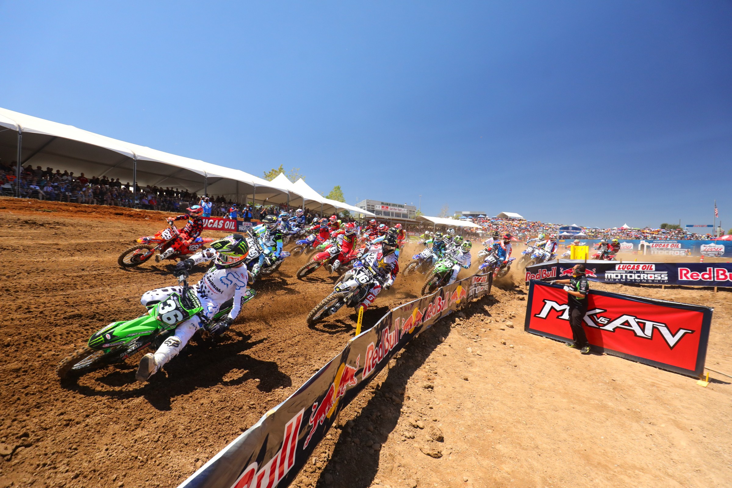 Adam Cianciarulo holeshot the first moto of the season.