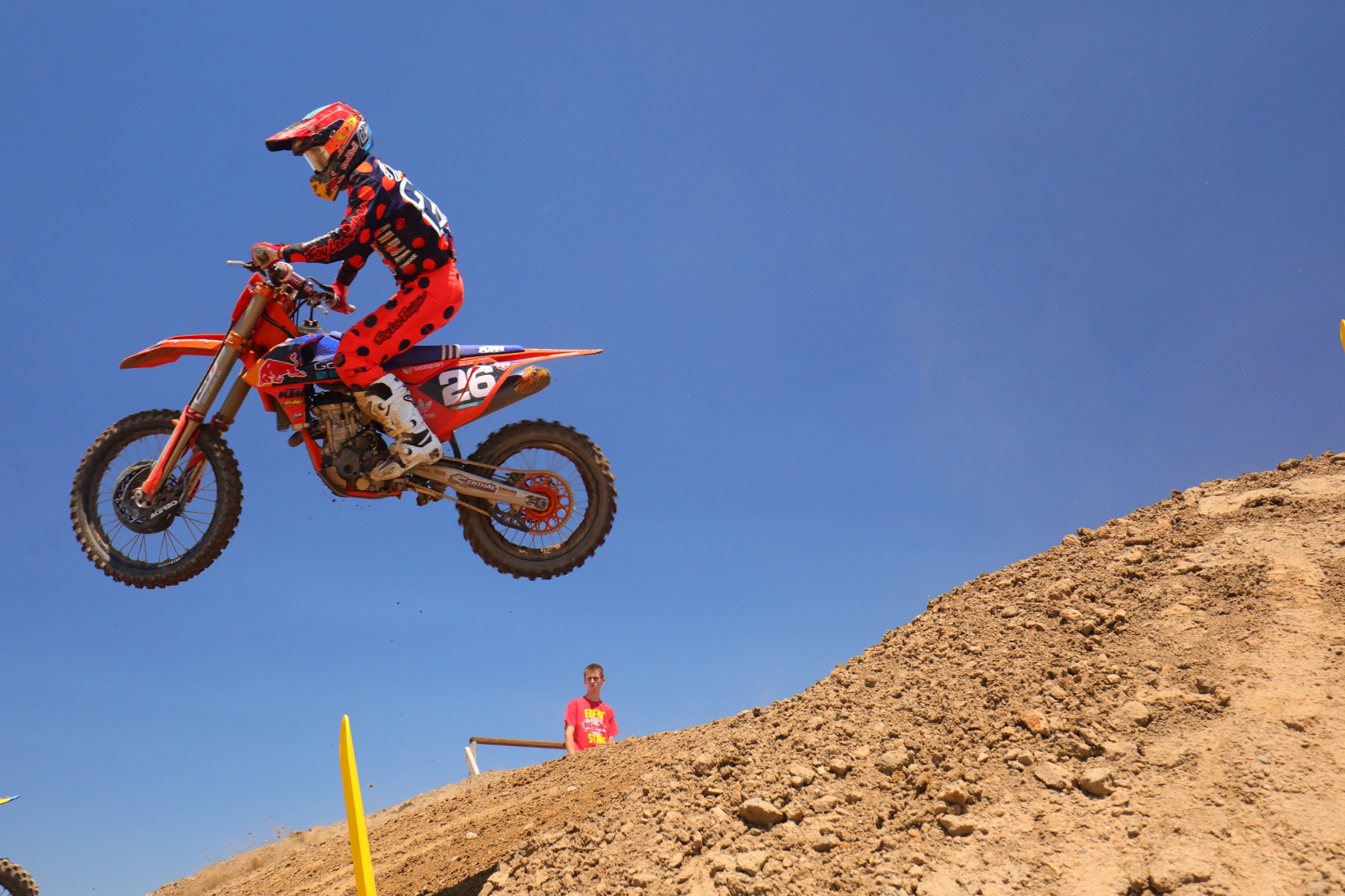 Alex Martin battled briefly with his brother, Jeremy, before charging up to fourth.