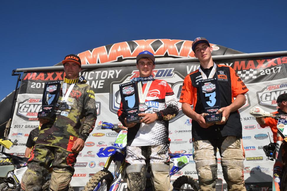 XC2 250 Pro Podium: (2) Layne Michael, (1) Josh Toth, (3) Ben Kelley.