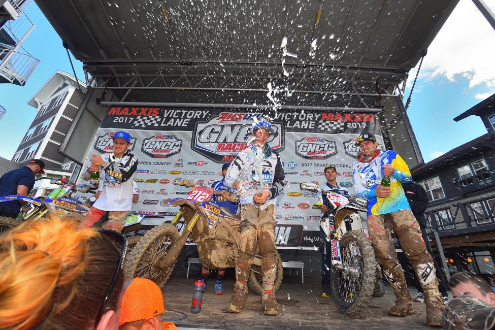 Overall Podium: (2) Josh Toth, (1) Ricky Russell, (3) Thad Duvall.