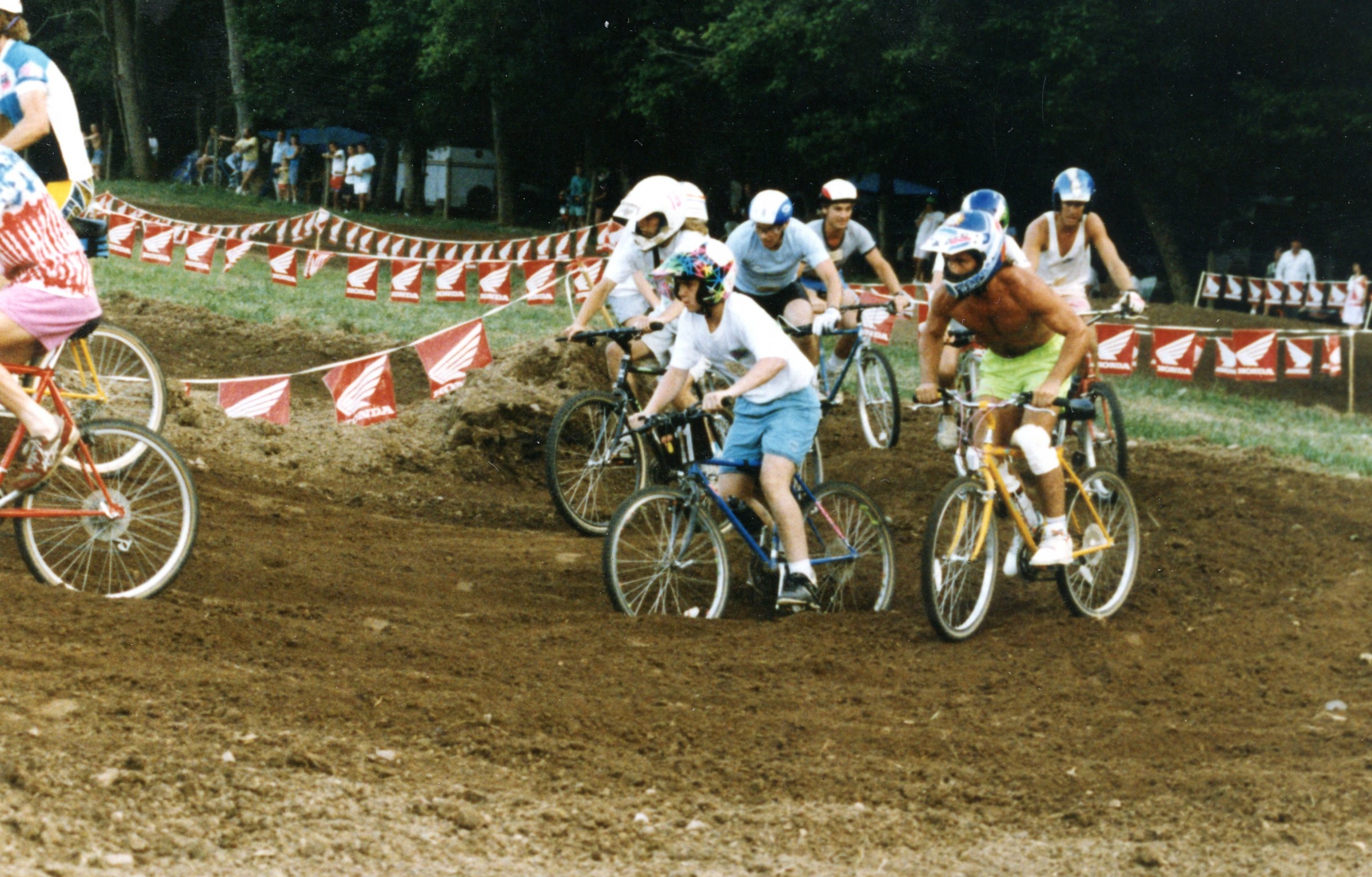 Typical intermission activities during motocross races in the '90s