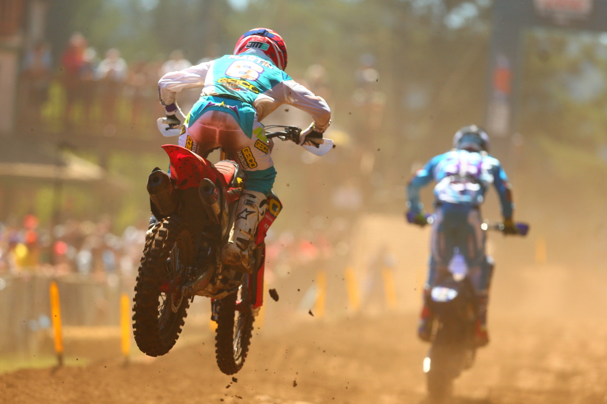 Jeremy Martin didn't look like himself in the first moto, taking ninth.