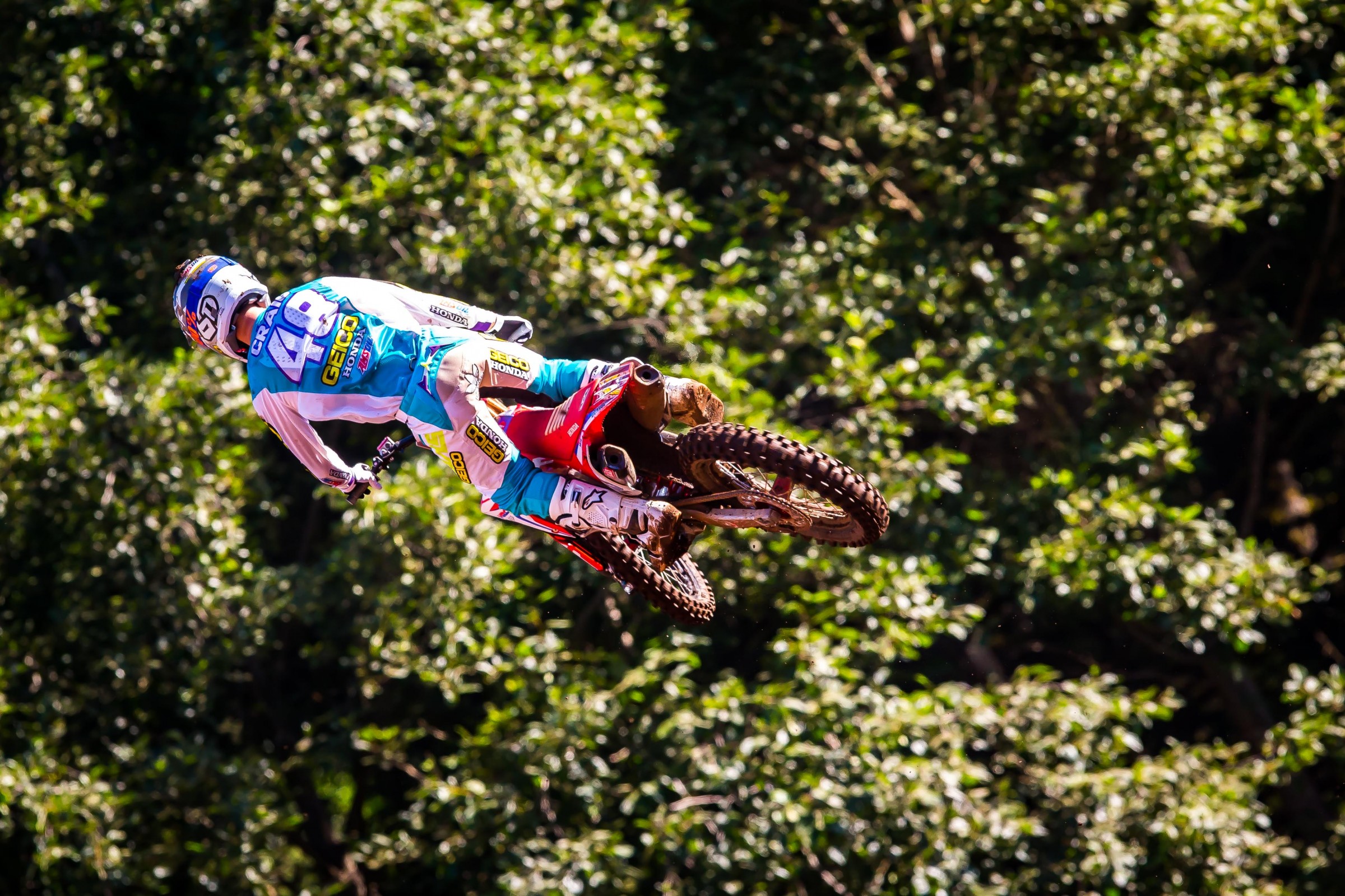 Christian Craig went down when he and Wilson tried to occupy the same line coming into left-hander.