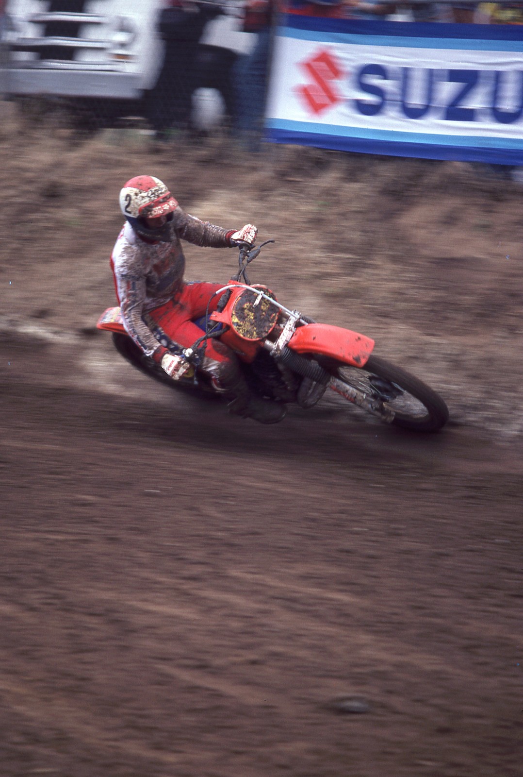 British legend Graham Noyce (2) rails an outside berm.
