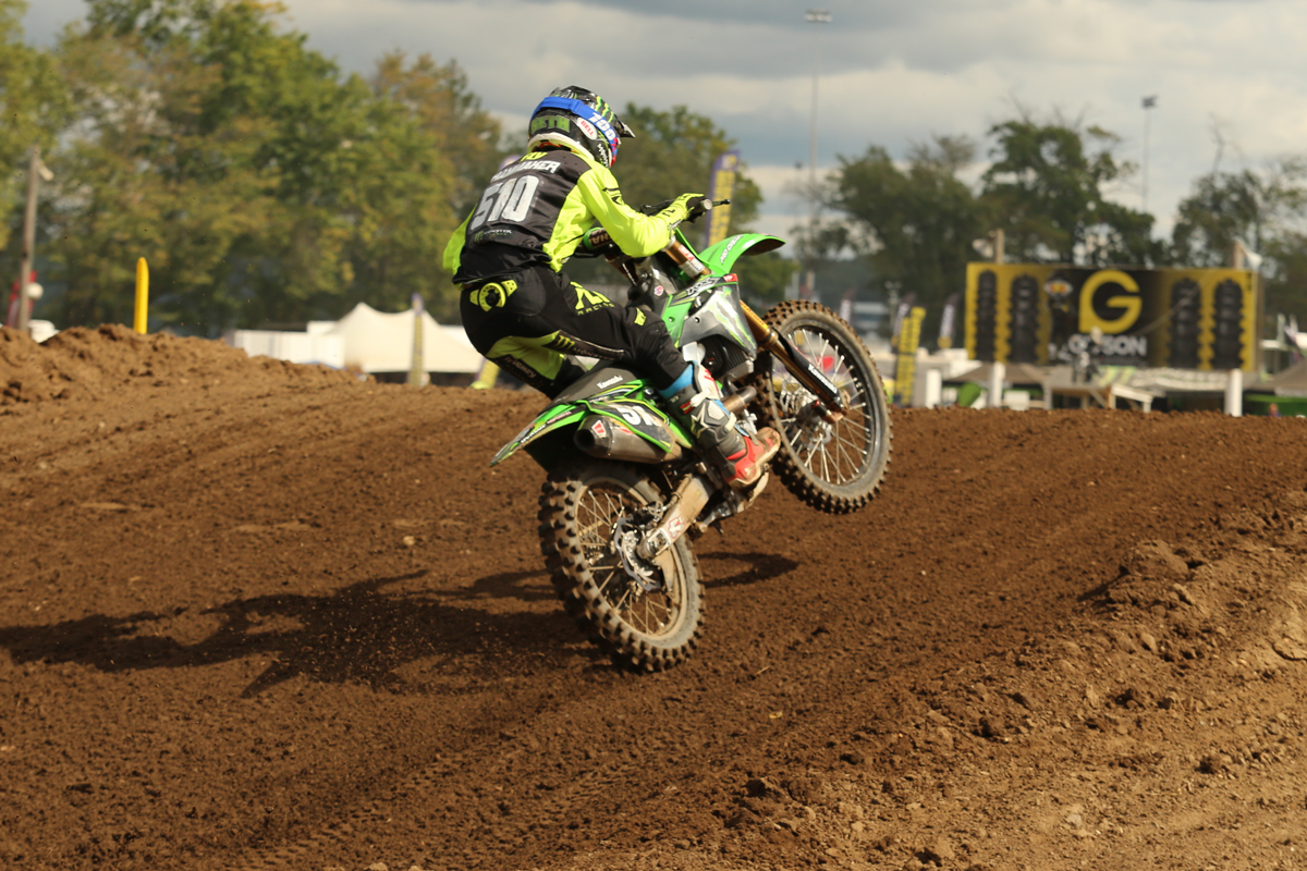 Seth Hammaker was unstoppable at KROC. The Team Green racer won everything he entered and capped off the weekend by winning a new KX250F by winning the Ironman Classic exhibition moto on Sunday afternoon. Look for this guy to do some damage at the Monster Energy Cup.