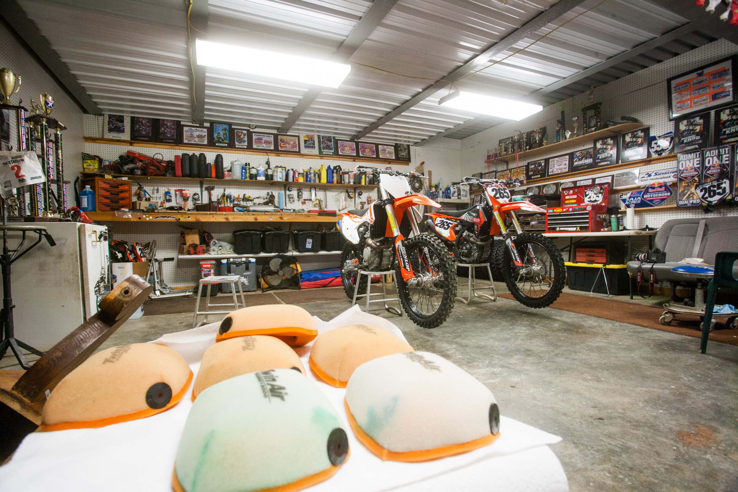 Nick's basement moto garage.