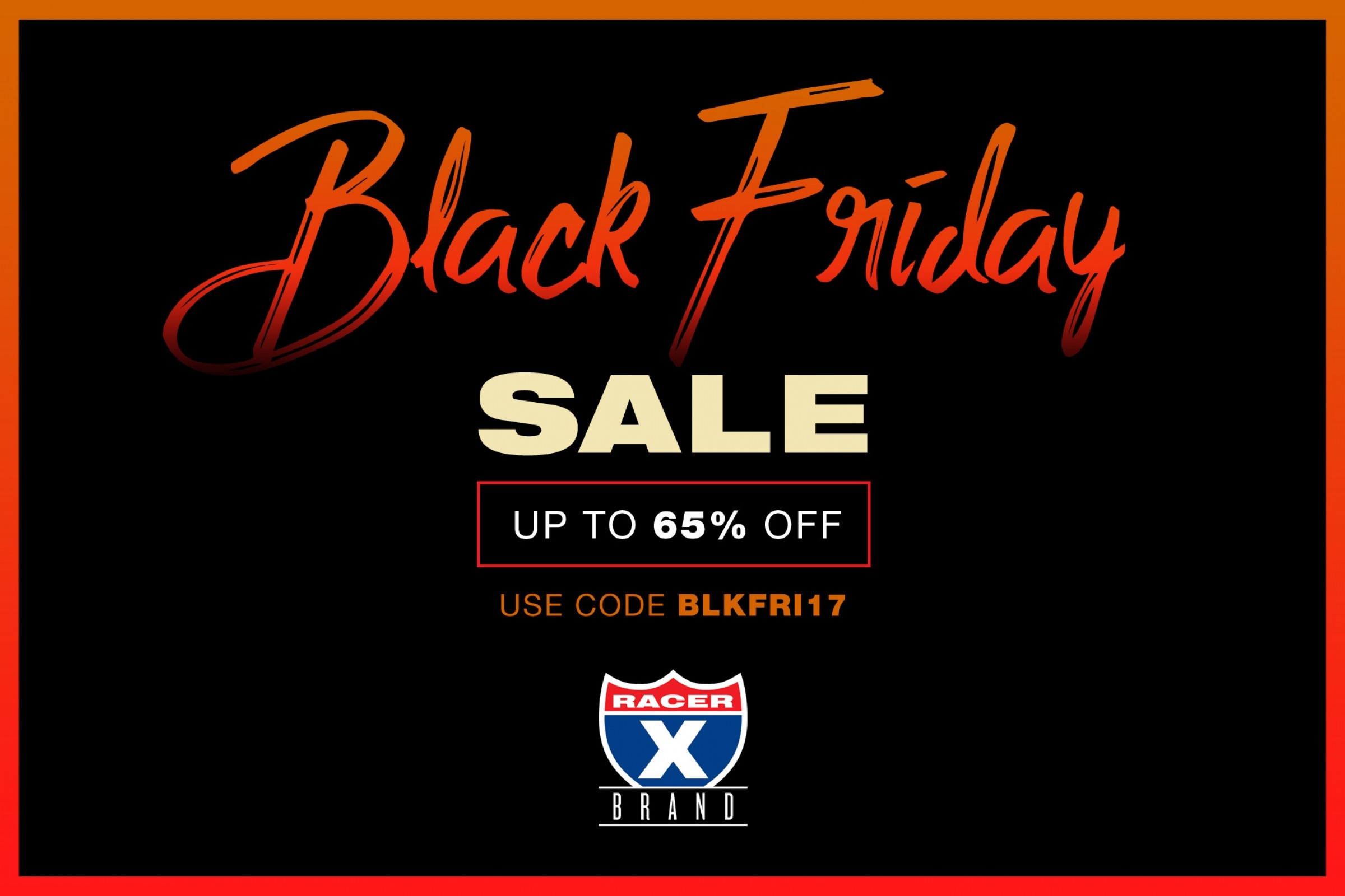 Racer X Brand Black Friday Sale