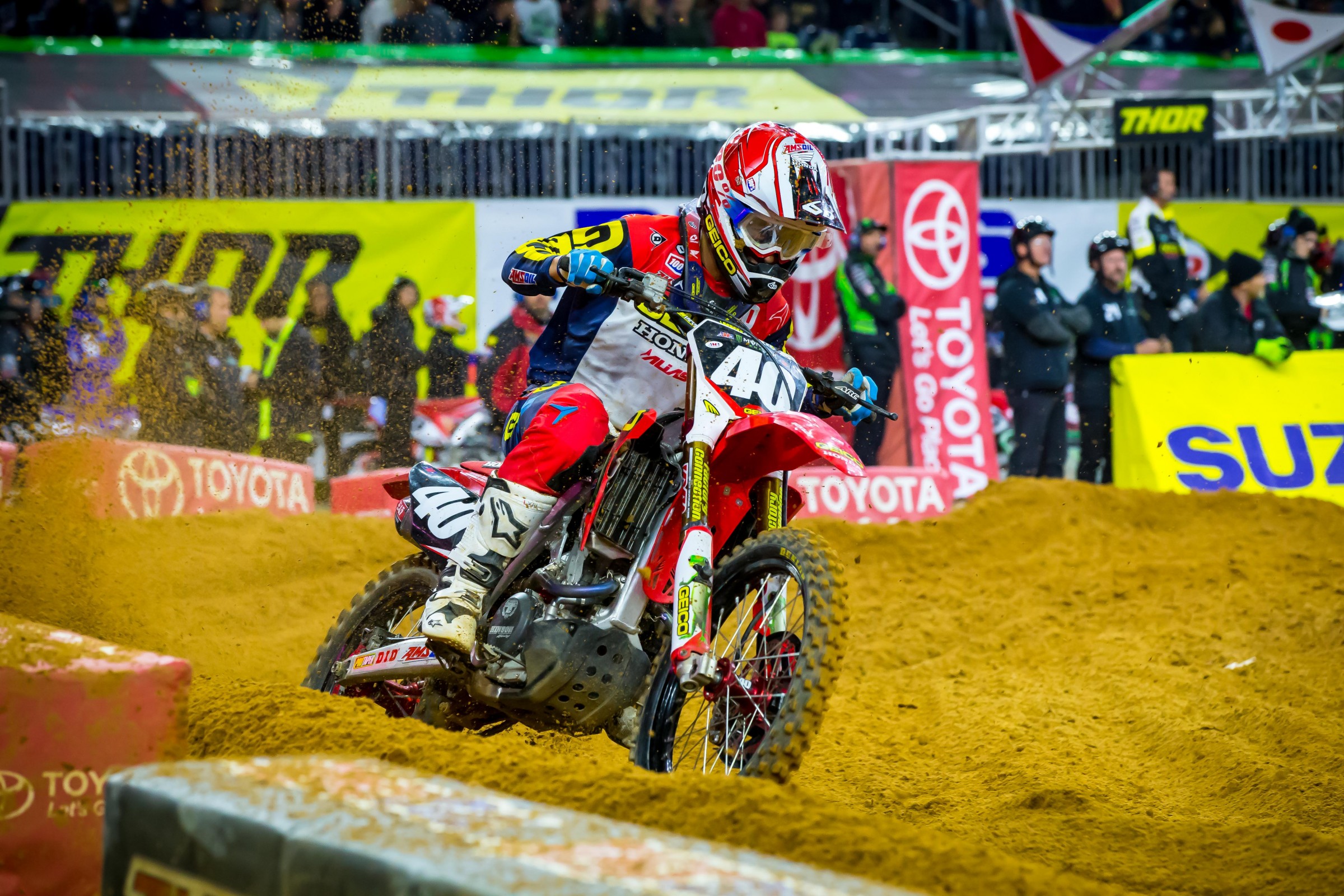 Sexton finished on the podium in just his second career race.