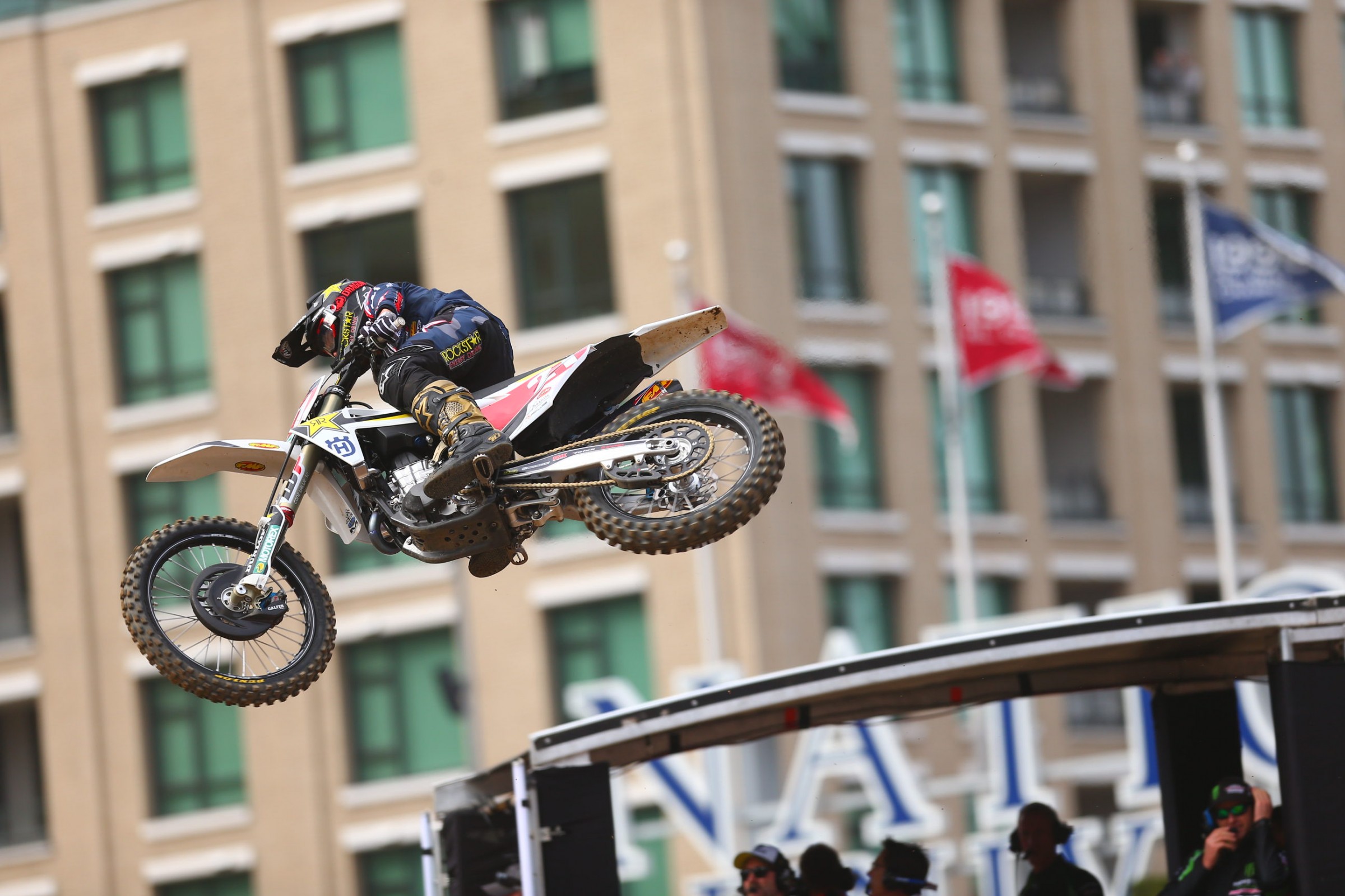 Jason Anderson got together with Alex Ray during untimed practice, leaving them both on the ground.