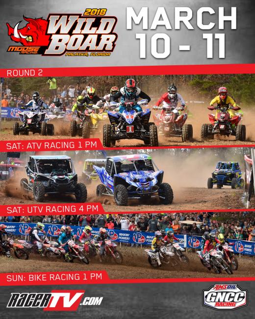 Watch Wild Boar GNCC Live on RacerTV This Saturday and Sunday Racer X