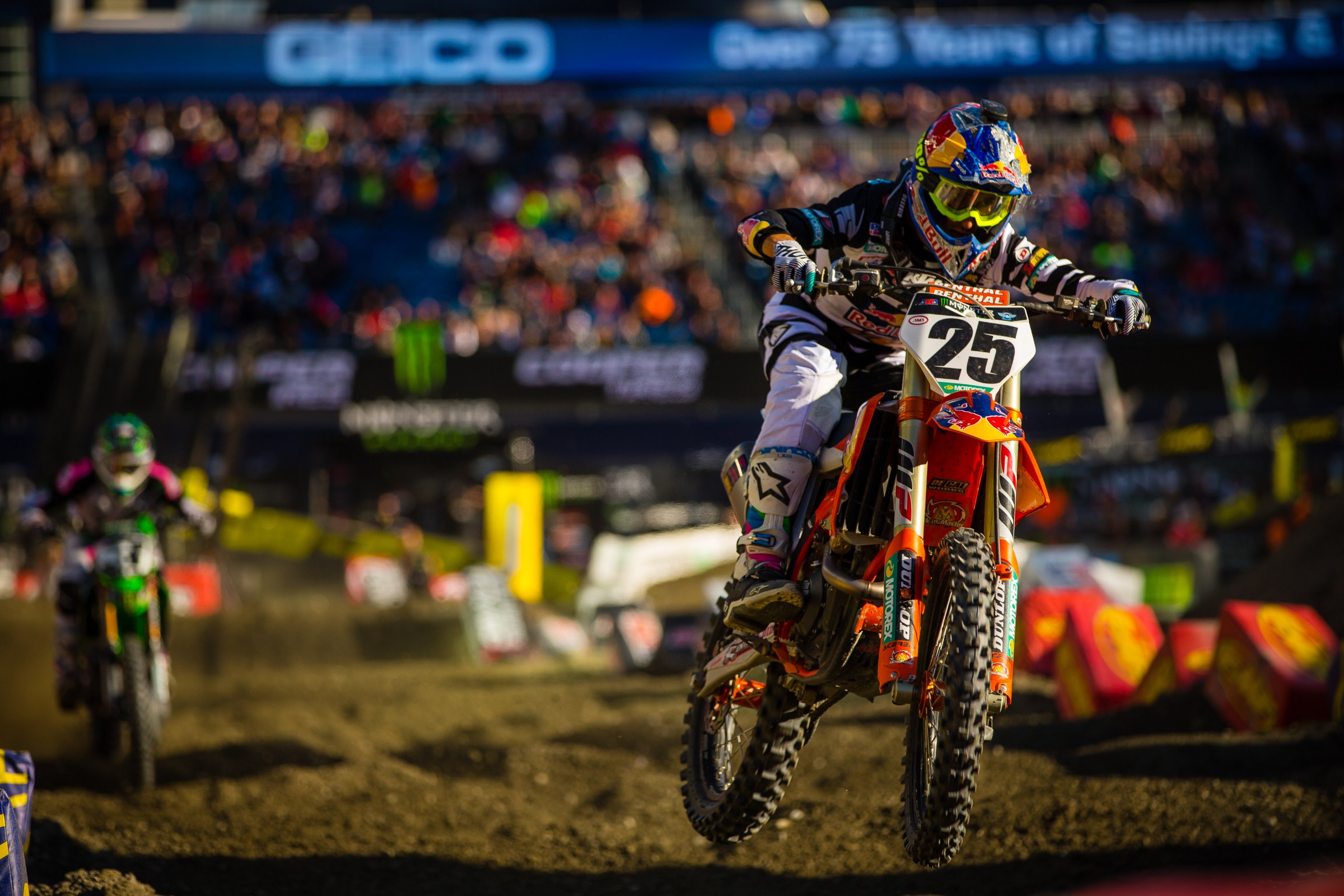 With his third win of the season, Musquin is now 34 points behind Anderson in championship standings.