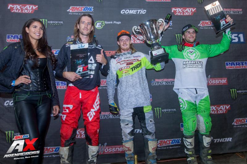 Daniel Herrlein captured his first Amsoil Arenacross victory of the season in Reno, Nevada.