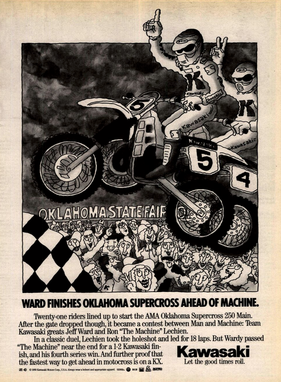 Signed KTM Motocross Poster 1977 Gennadij Moiseev 250cc World Champion  Motocross