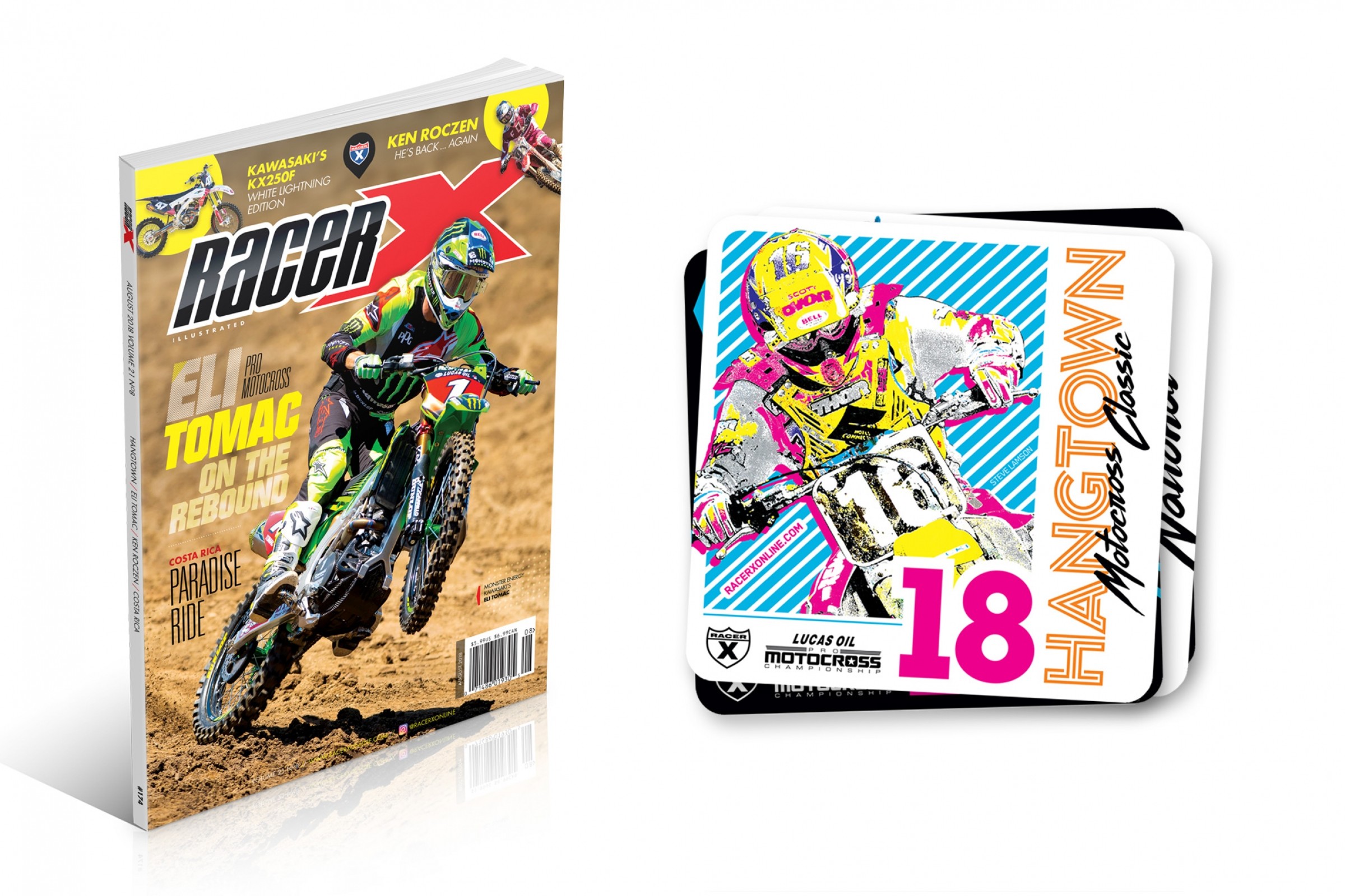 Subscribe or Renew Now and Get a Free Set of All 12 Official 2018 Racer X Pro Motocross Event Stickers