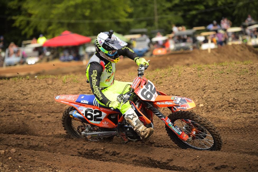 Mitchell Falk earned the win in the 250 A moto two yesterday afternoon.