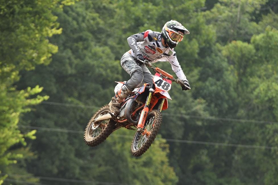 Nate Thrasher dominated once again, earning the Supermini 1 (12-15) moto one win.