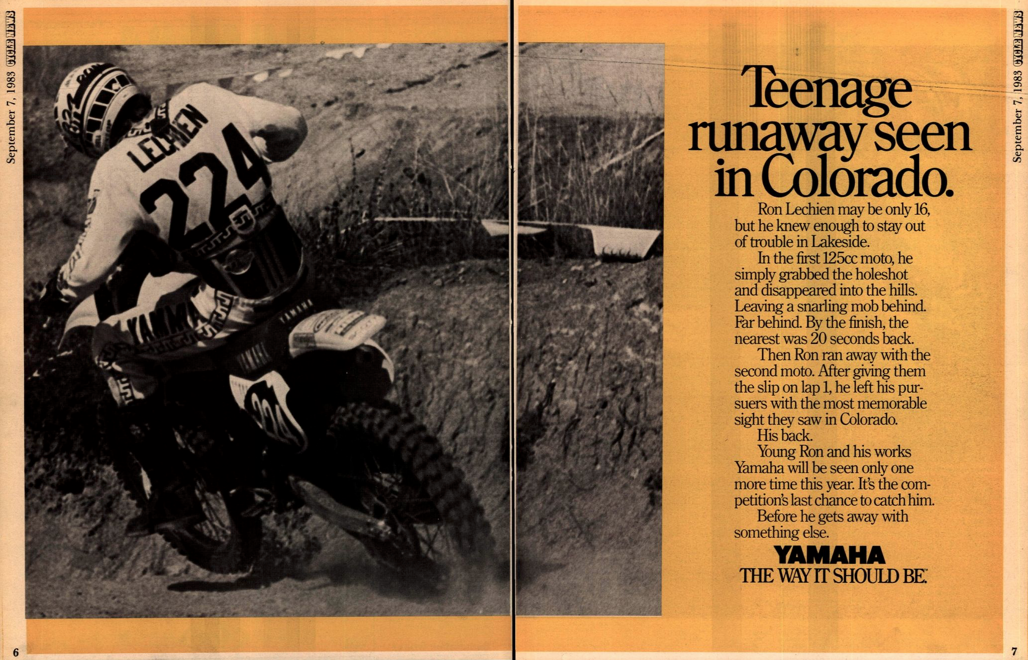 Signed KTM Motocross Poster 1977 Gennadij Moiseev 250cc World Champion  Motocross