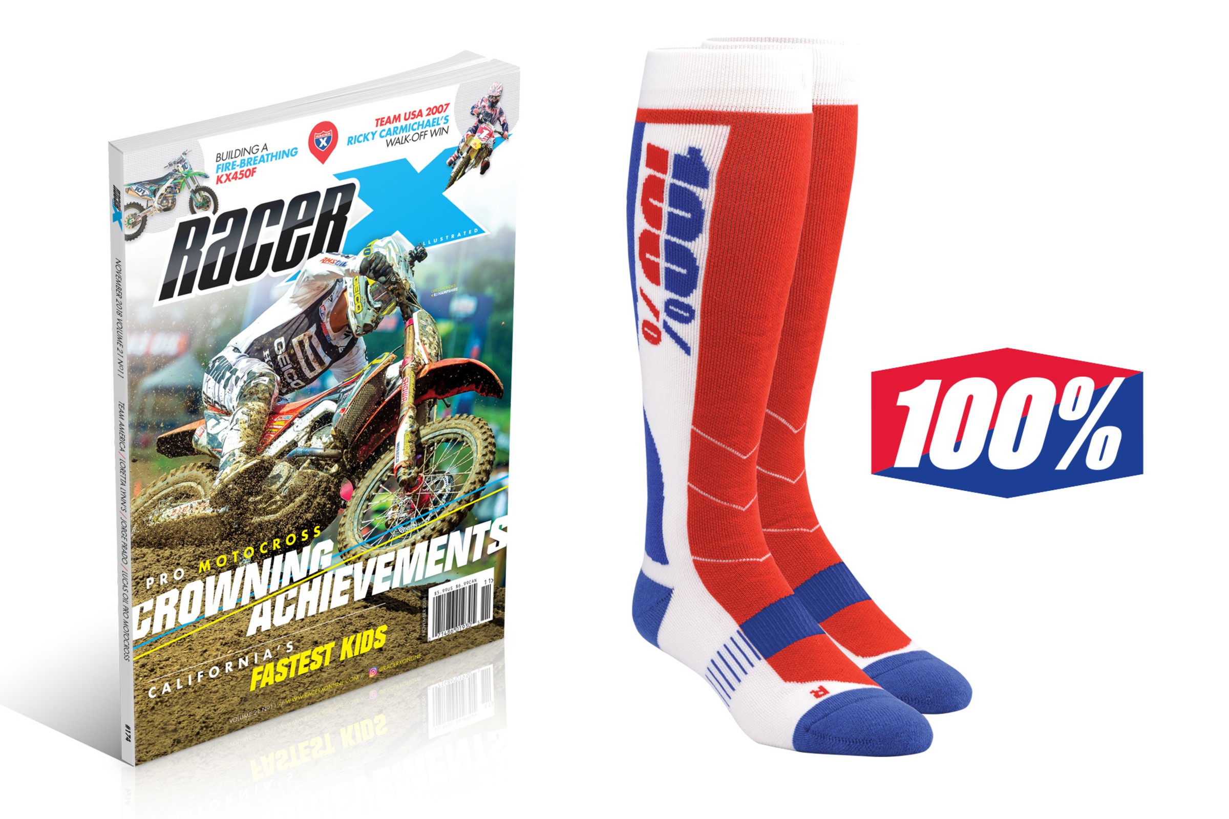Subscribe or Renew Now and Get a FREE Set of 100% Moto Socks
