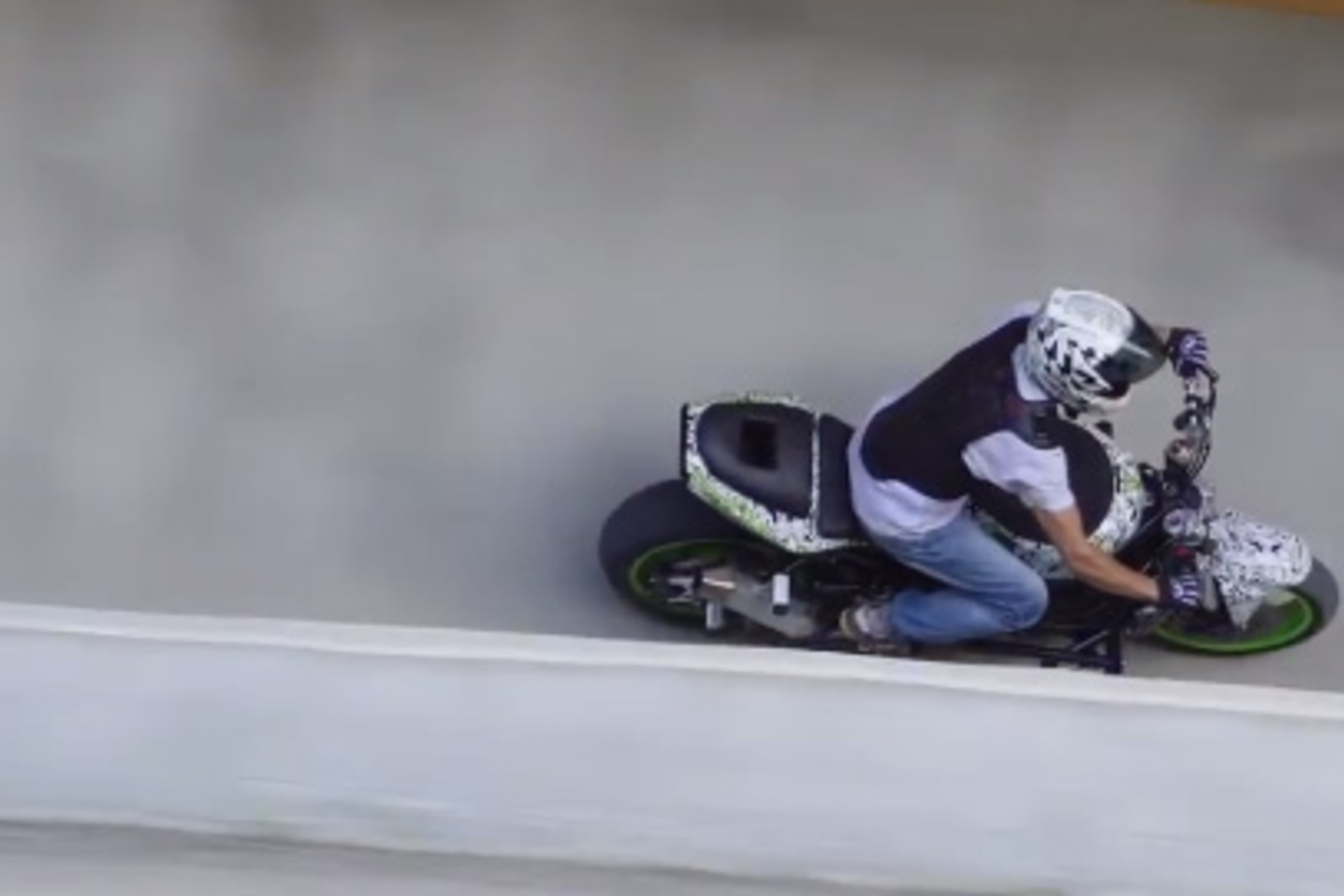Watch: Motorcycle Rider Hits Bobsled Course